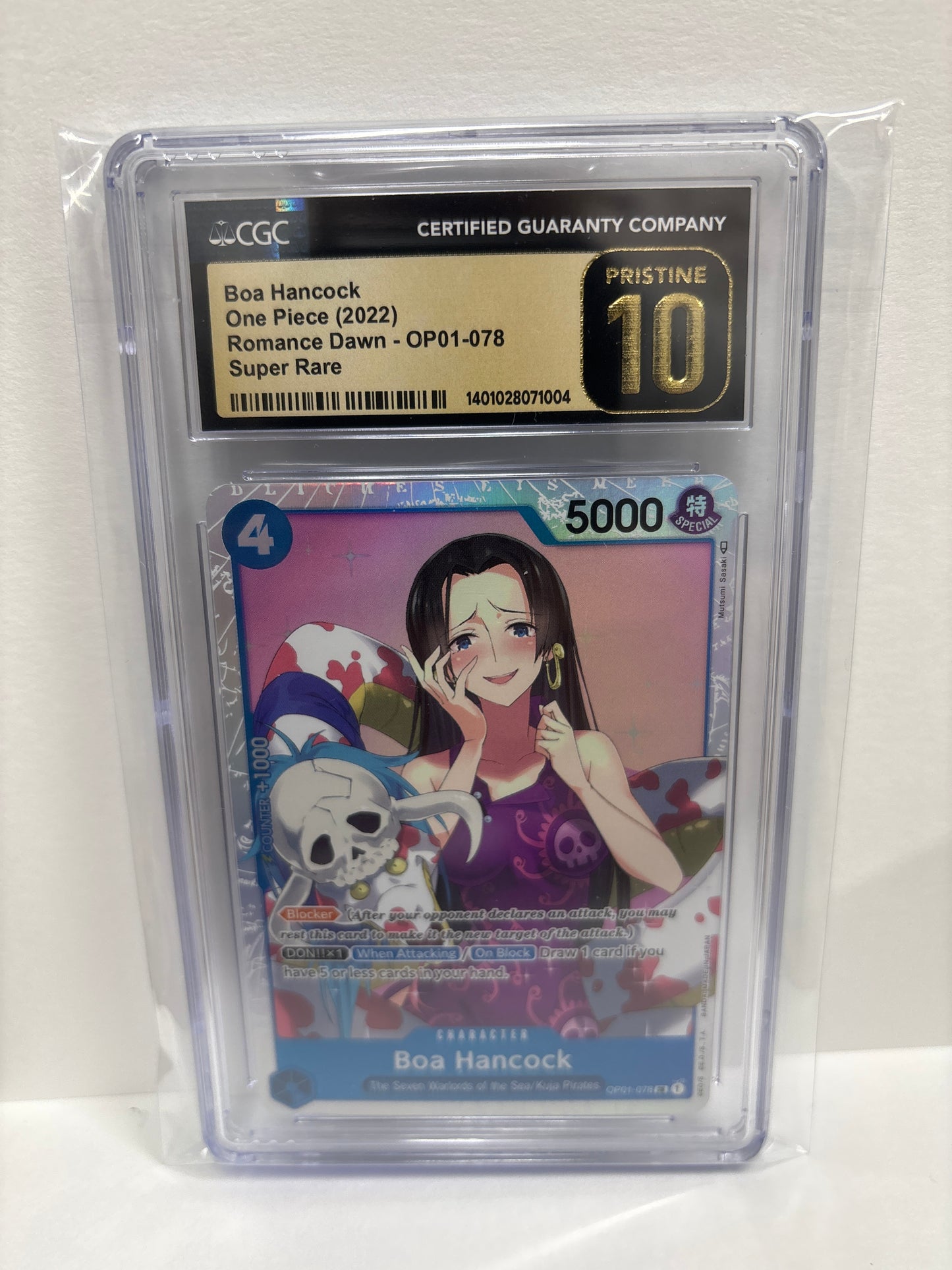 One Piece Card Game Boa Hancock OP01-078 CGC Pristine 10