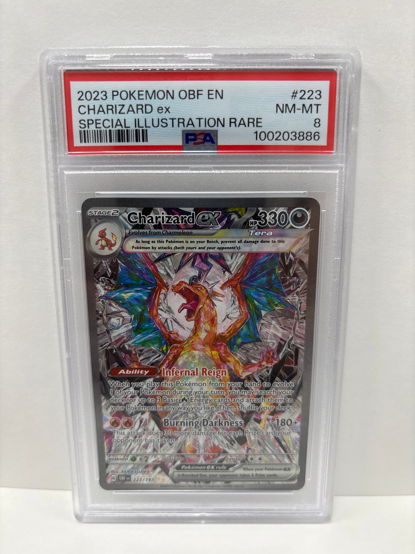 Pokemon Charizard ex 223/197 PSA 8