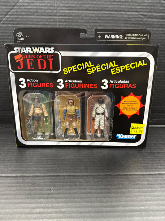 Star Wars Return of the Jedi 3-Pack Vedain (Skiff Pilot), Vizam, Jabba’s Skiff Guard 3.75” Figures