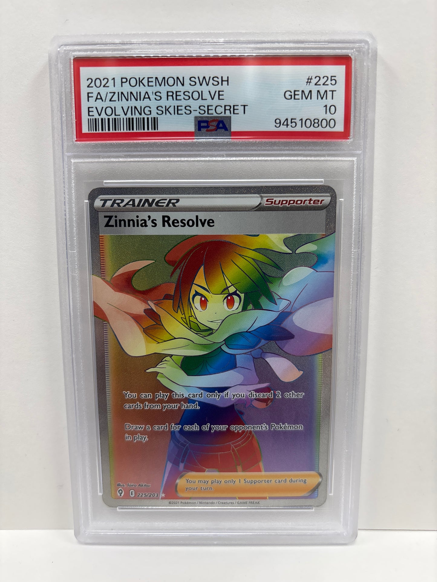Pokemon Zinnia’s Resolve 225/203 PSA 10
