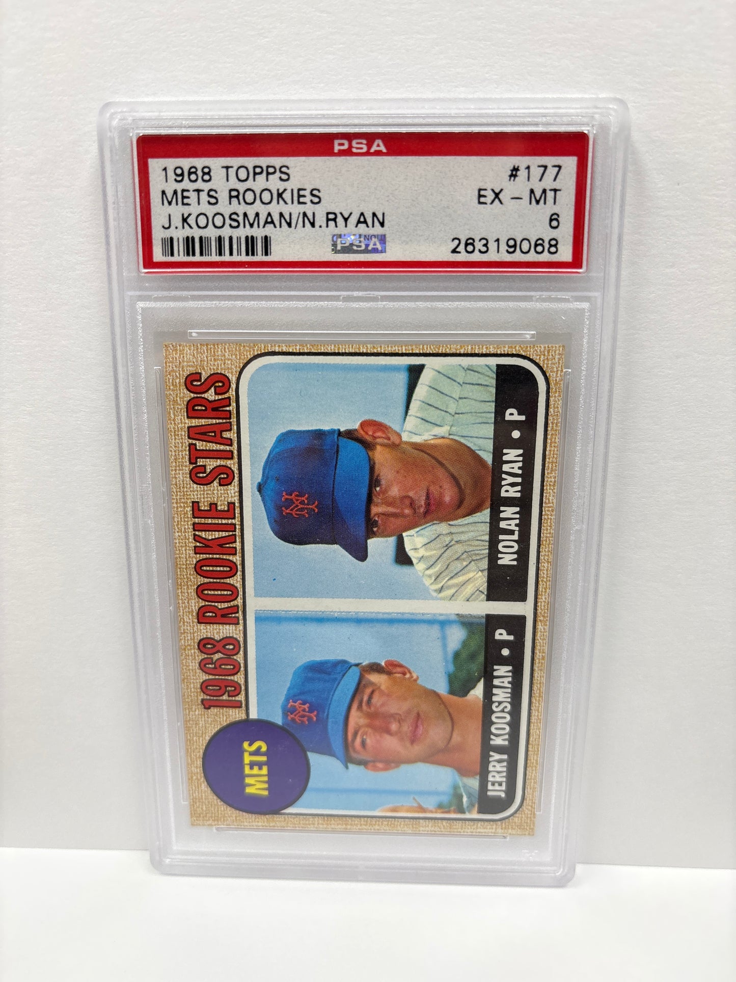 1968 Topps Mets Rookies J. Koosman/N. Ryan #177 PSA 6