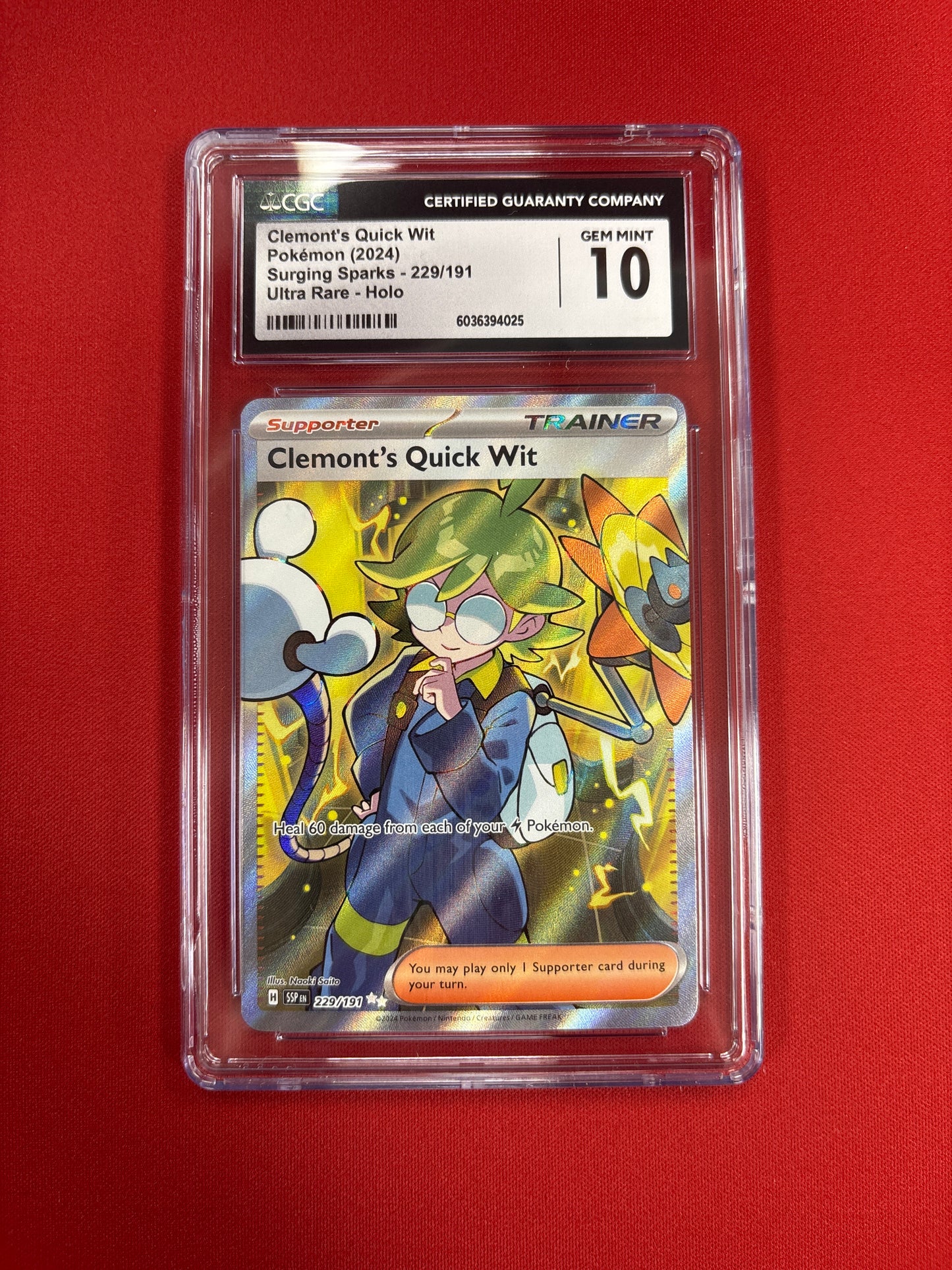 Pokemon Clemont’s Quick Wit 229/191 CGC 10