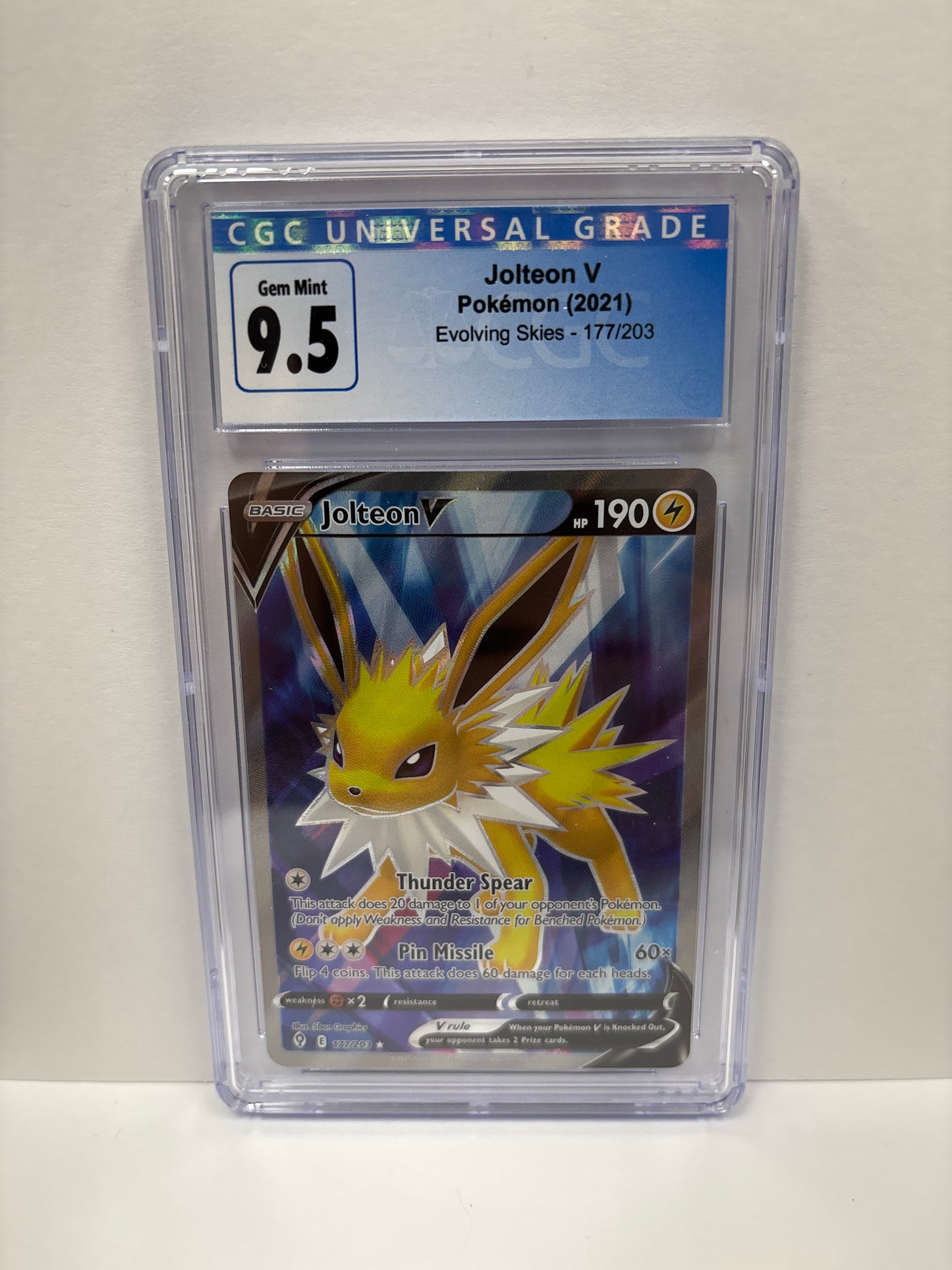 Pokemon Jolteon V 177/203 CGC 9.5 (Old Label)