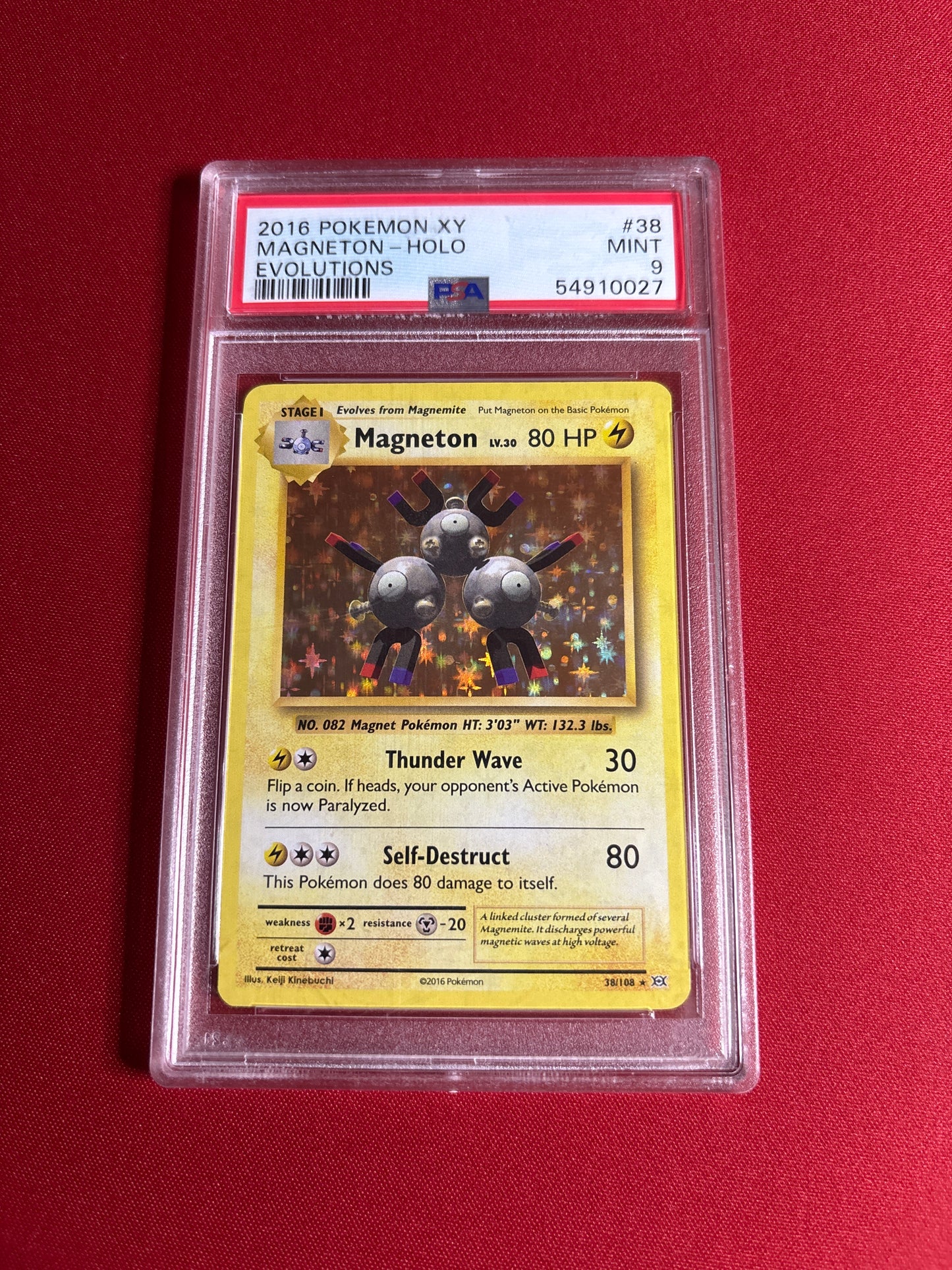 Pokemon Magneton 38/108 HOLO (2016) PSA 9