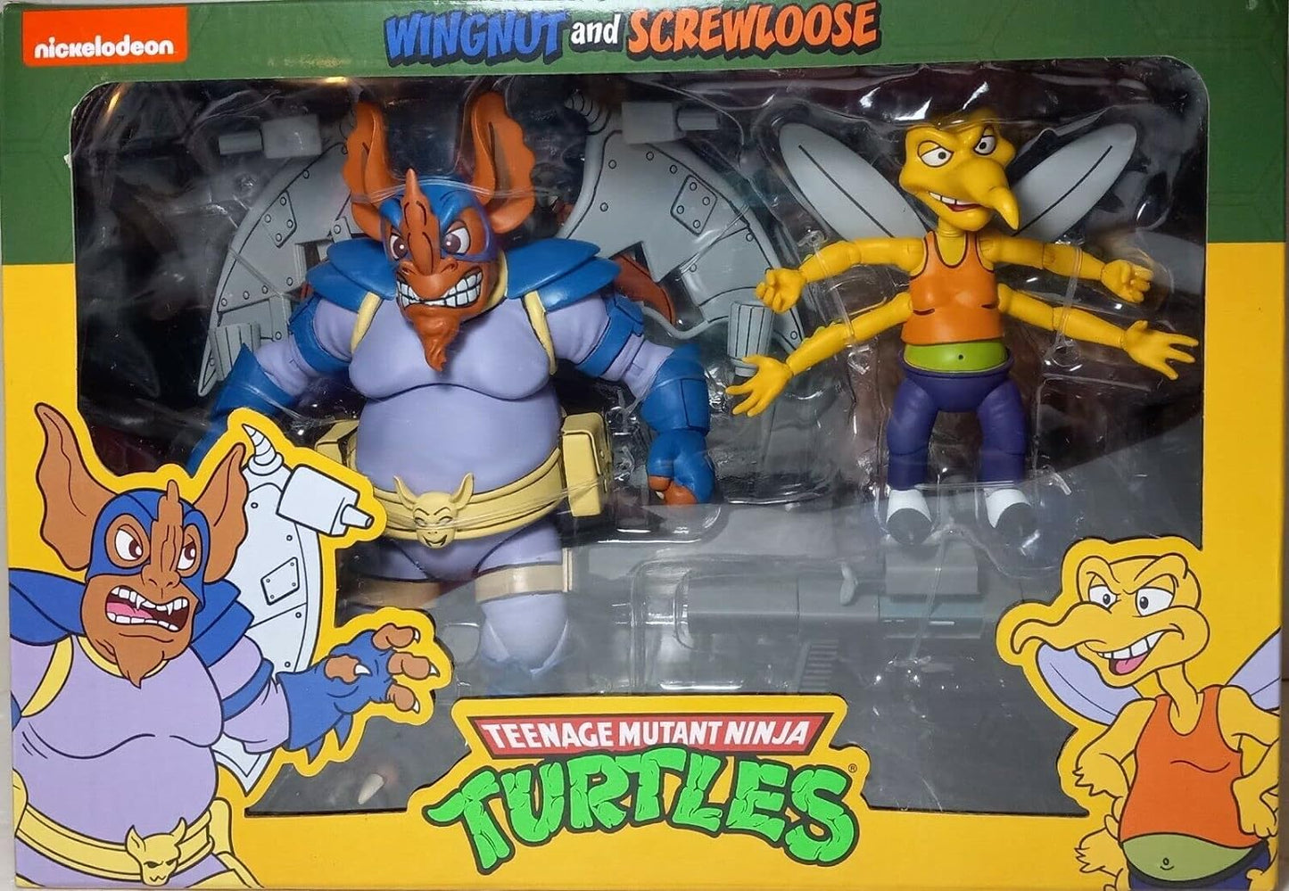 NECA Teenage Mutant Ninja Turtles Wingnut and Screwloose 2 Pack