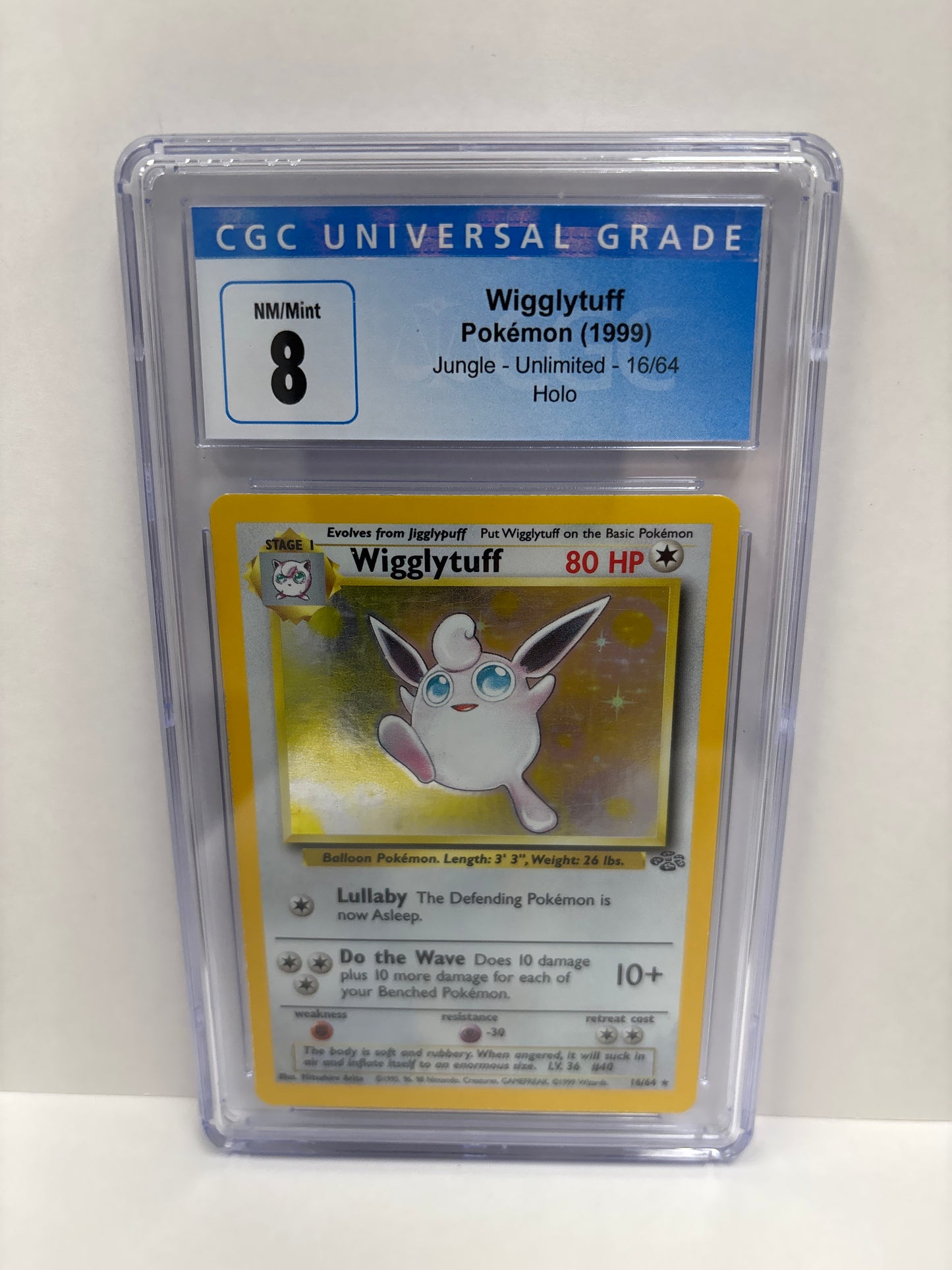 Pokemon Wigglytuff 16/64 (1999) CGC 8