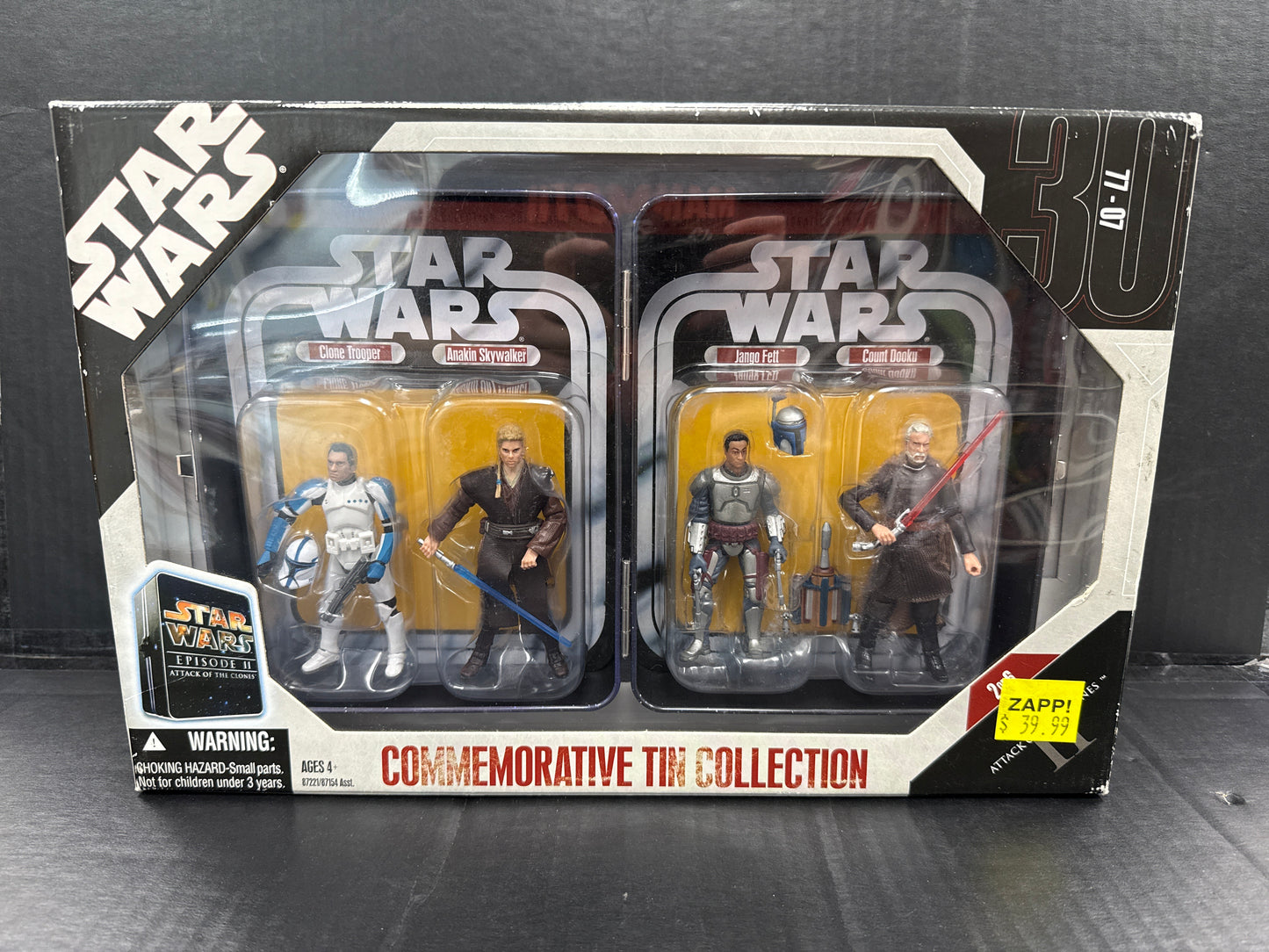 Star Wars Attack of the Clones Commemorative Tin Collection Clone Trooper Anakin Skywalker Jango Fett Count Dooku