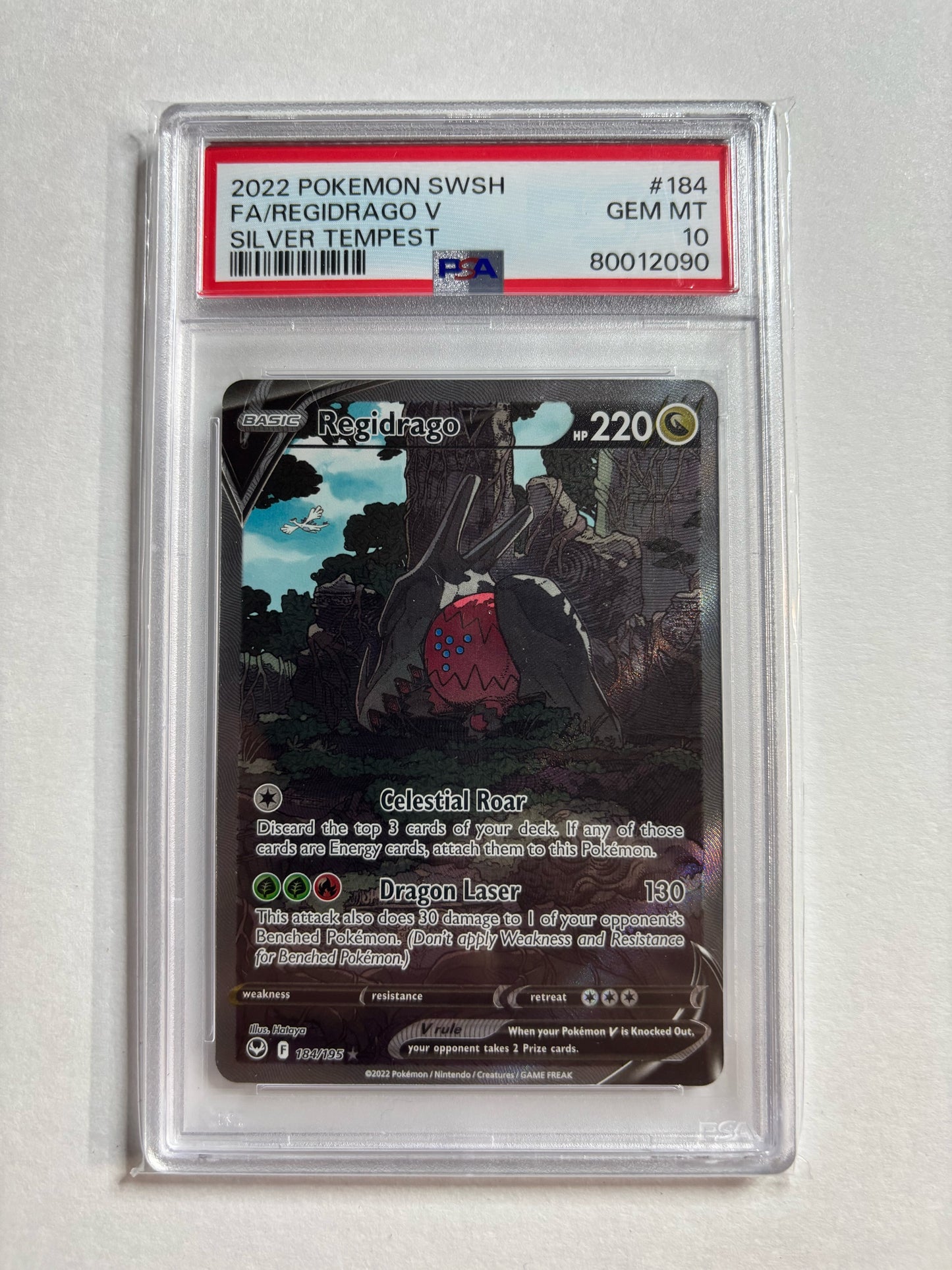 Pokemon Regidrago V 184/195 PSA 10