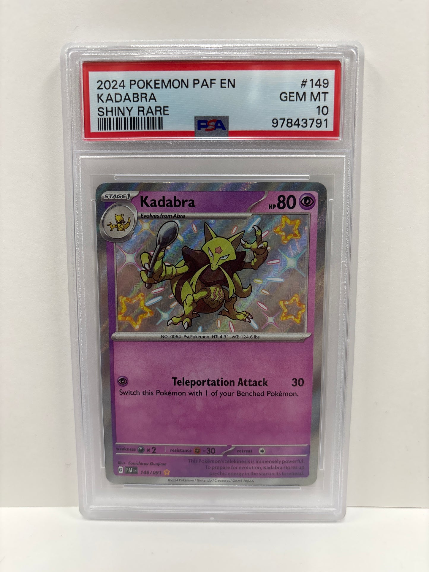 Pokemon Kadabra 149/091 PSA 10