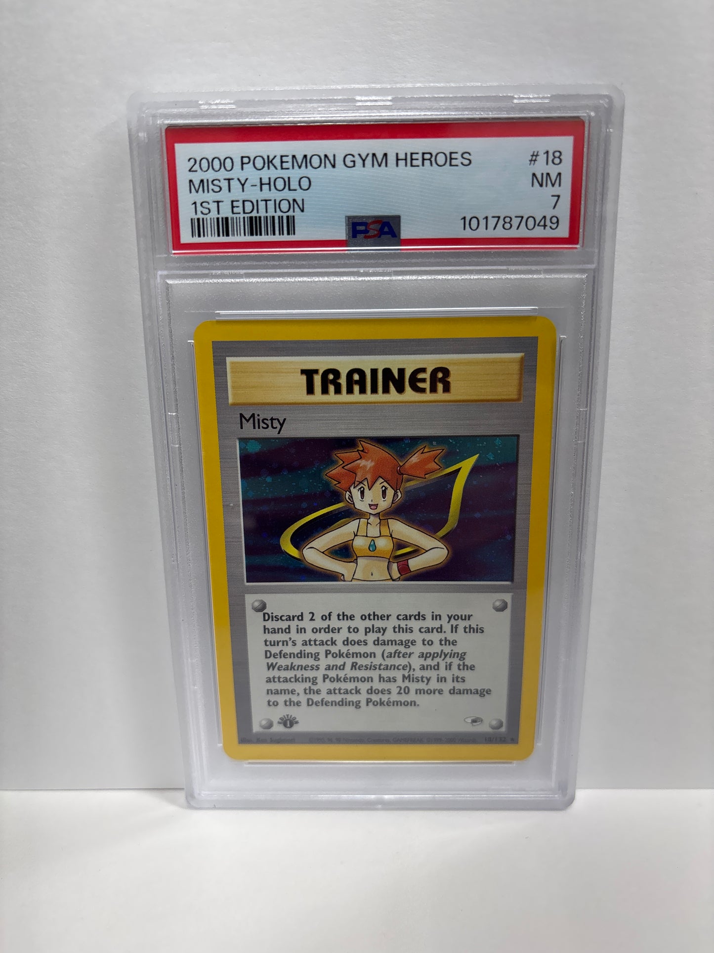 Pokemon Misty 18/132 1st Edition PSA 7