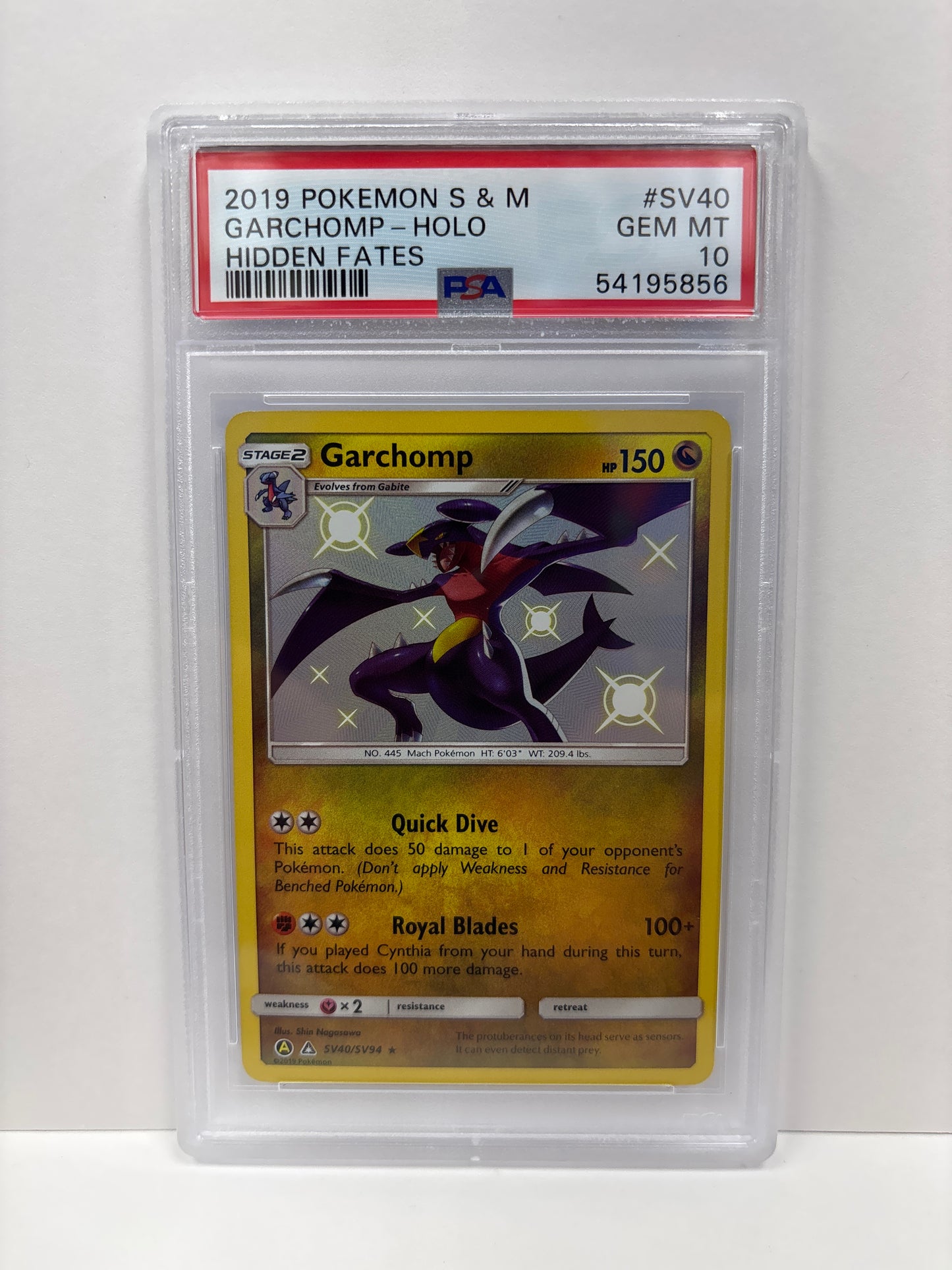 Pokemon Garchomp SV40/SV94 PSA 10
