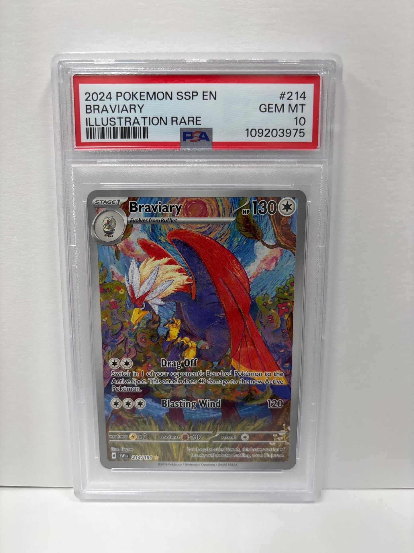 Pokemon Braviary 214/191 PSA 10