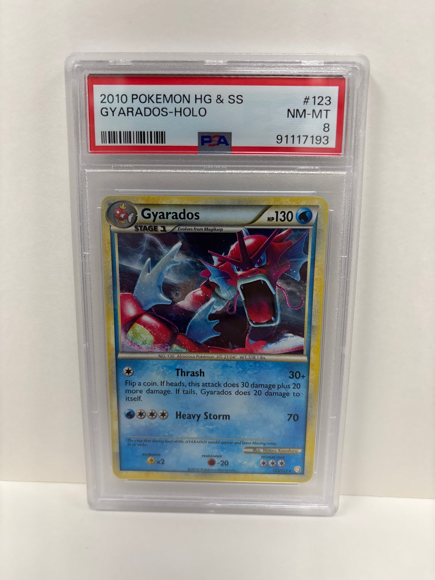 Pokemon Gyarados 123/123 (2010) PSA 8