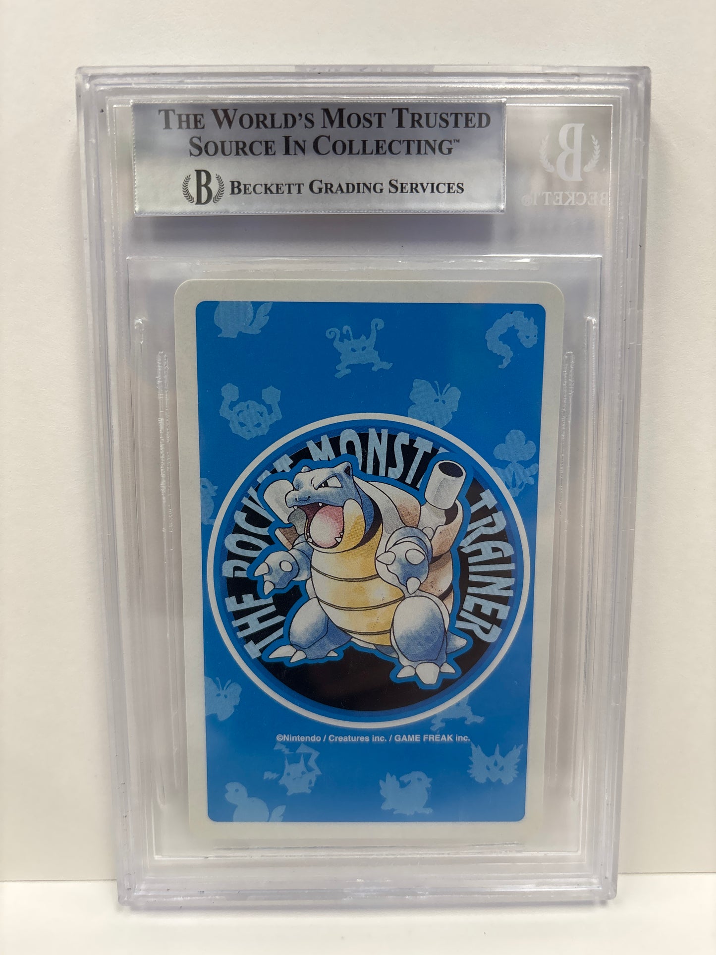 Pokemon JP #37 Vulpix 1996 Blue Poker Set Beckett 9 (Scratches on Slab)