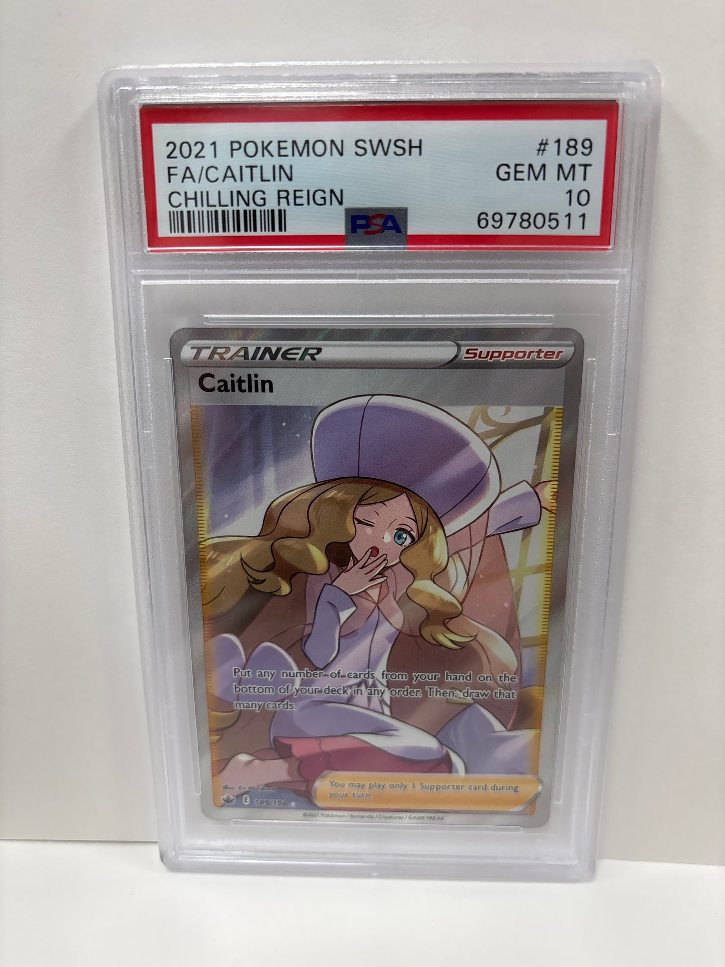 Pokemon Caitlin 189/198 PSA 10