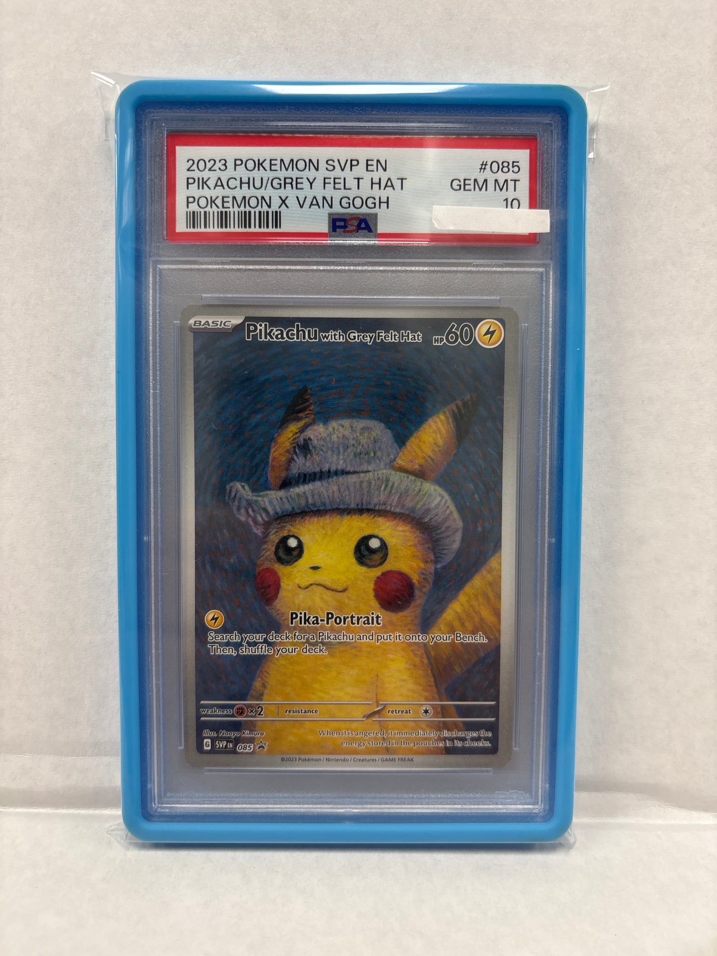 Pokemon Pikachu with Grey Felt Hat 085 PSA 10