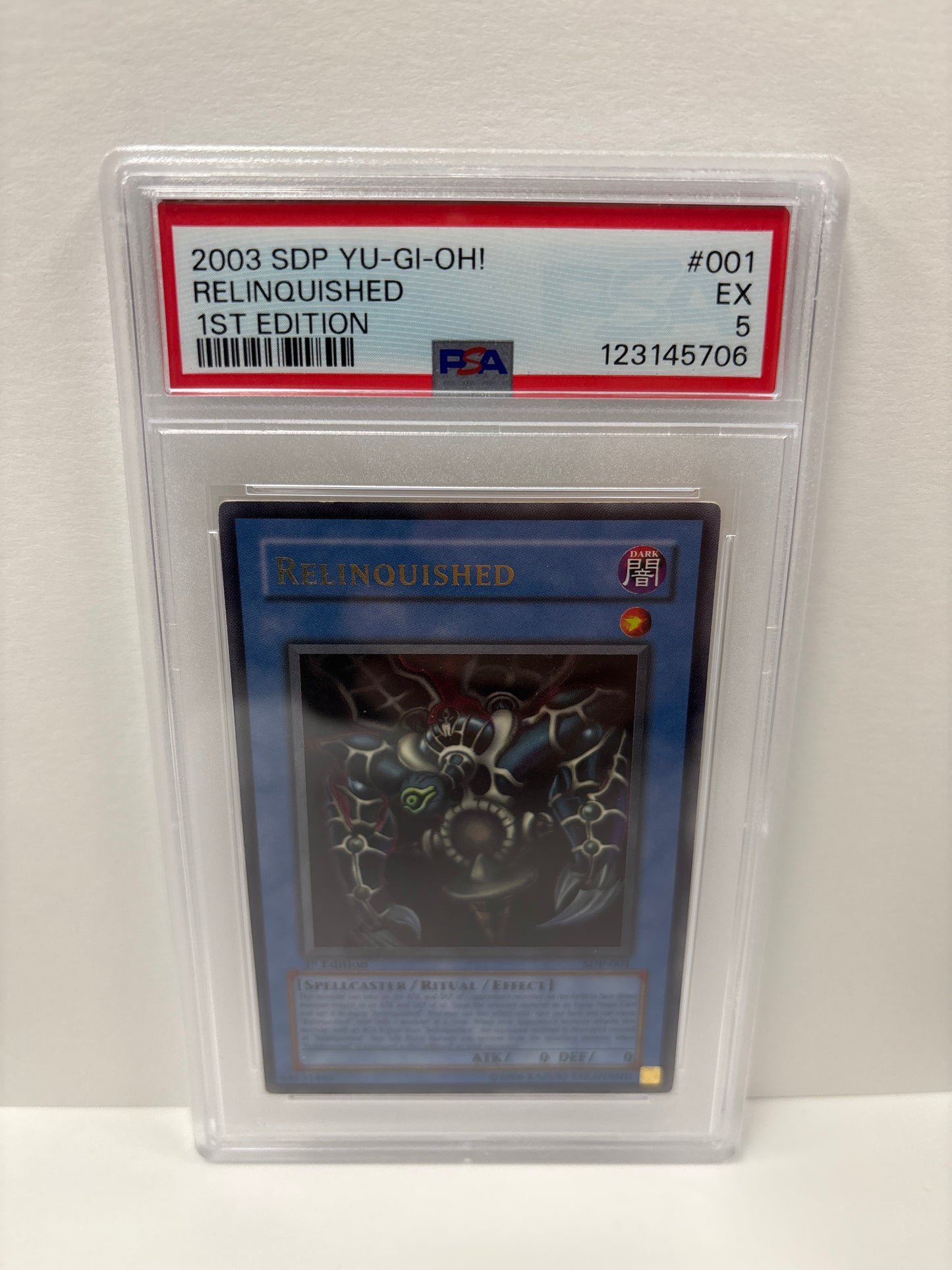 Yu-Gi-Oh! Relinquished SDP-001 1st Edition PSA 5