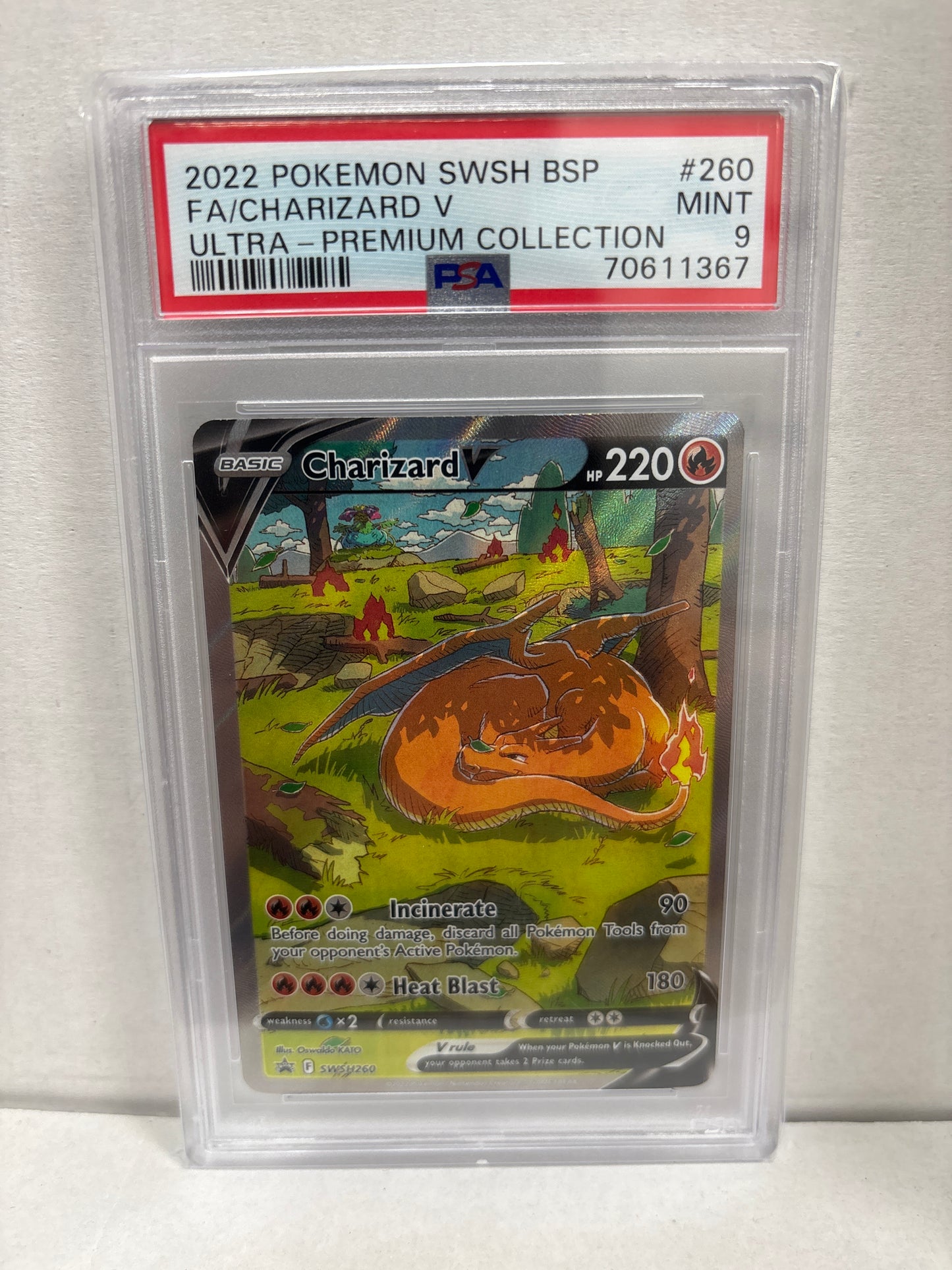 Pokemon Charizard V SWSH260 PSA 9