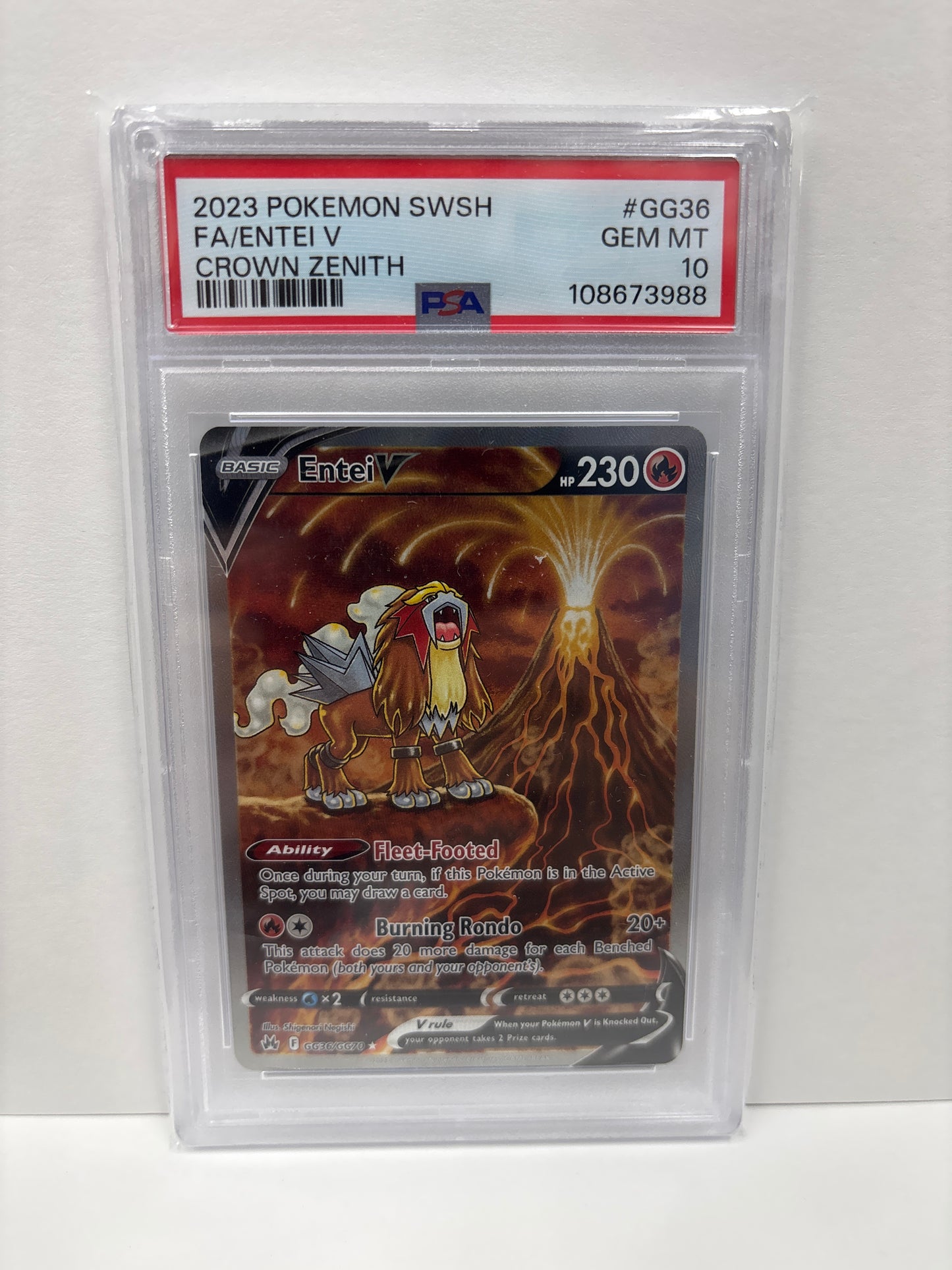 Pokemon Entei V GG36/GG70 PSA 10