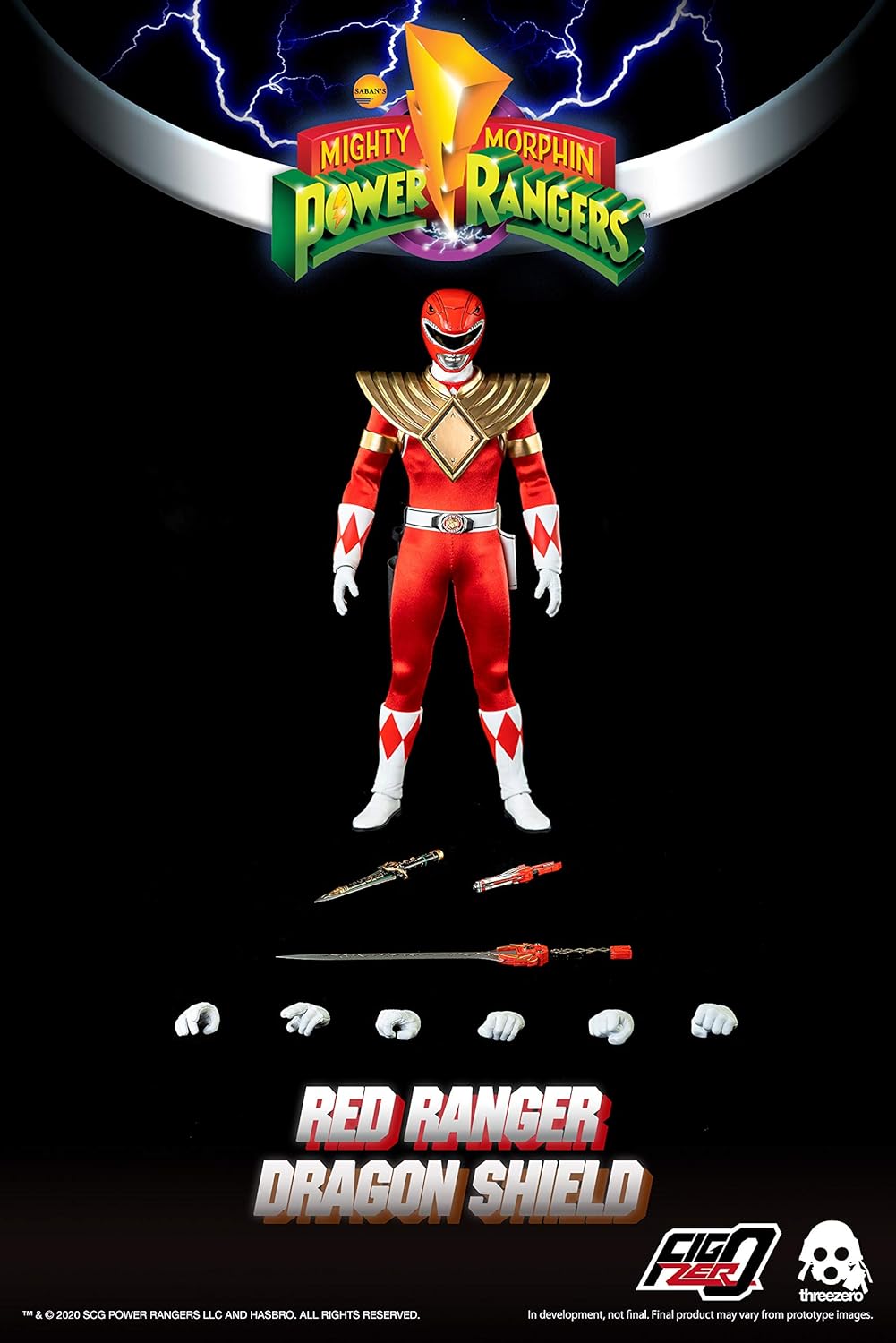 Mighty Morphin Power Rangers FigZero Dragon Shield Red Ranger 1/6 Scale Collectible Figure