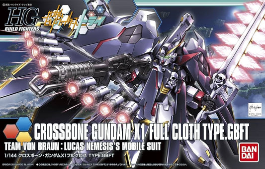 HG Gundam Build Fighters Crossbone Gundam X1 Full Cloth Type.GBFT 1/144