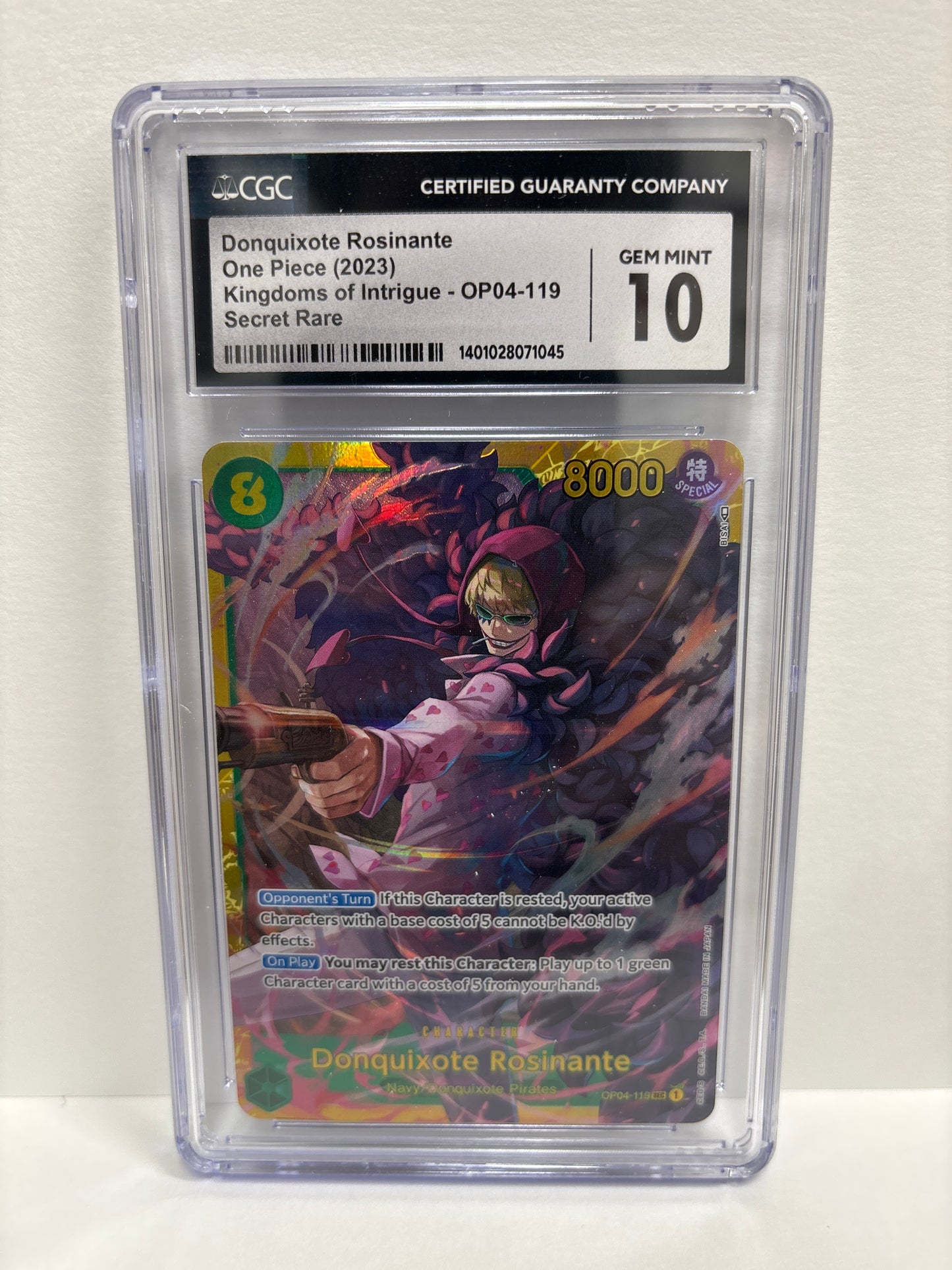 One Piece Card Game Donquixote Rosinante OP04-119 CGC 10