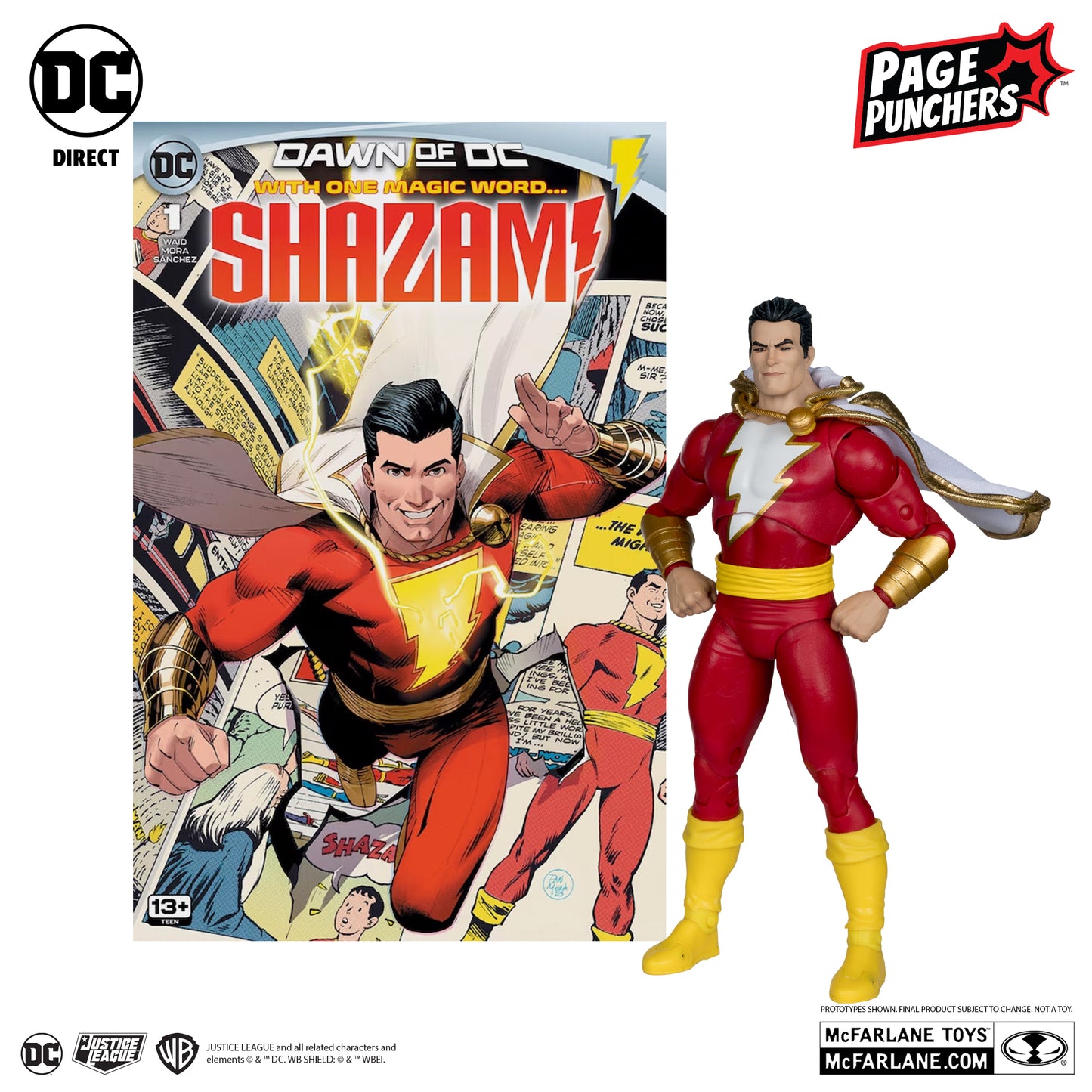 SHAZAM! (DAWN OF DC) 7IN FIGURE WITH COMIC (PAGE PUNCHERS)