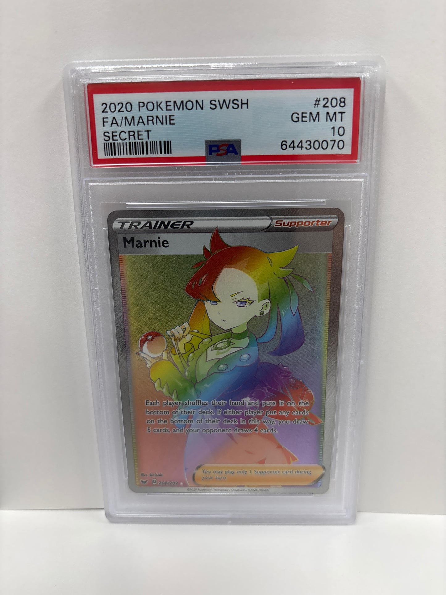 Pokemon Marnie 208/202 PSA 10