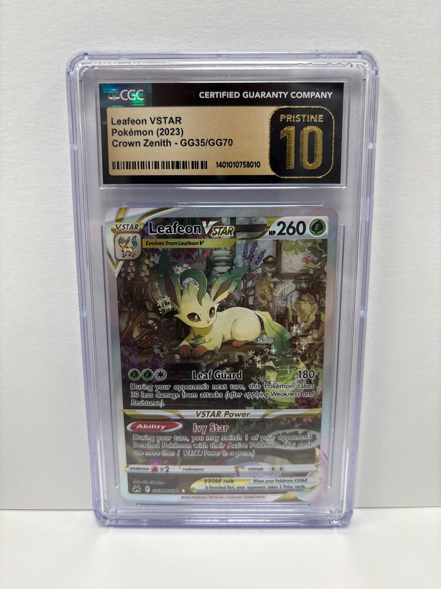 Pokemon Leafeon VSTAR GG35/GG70 CGC Pristine 10