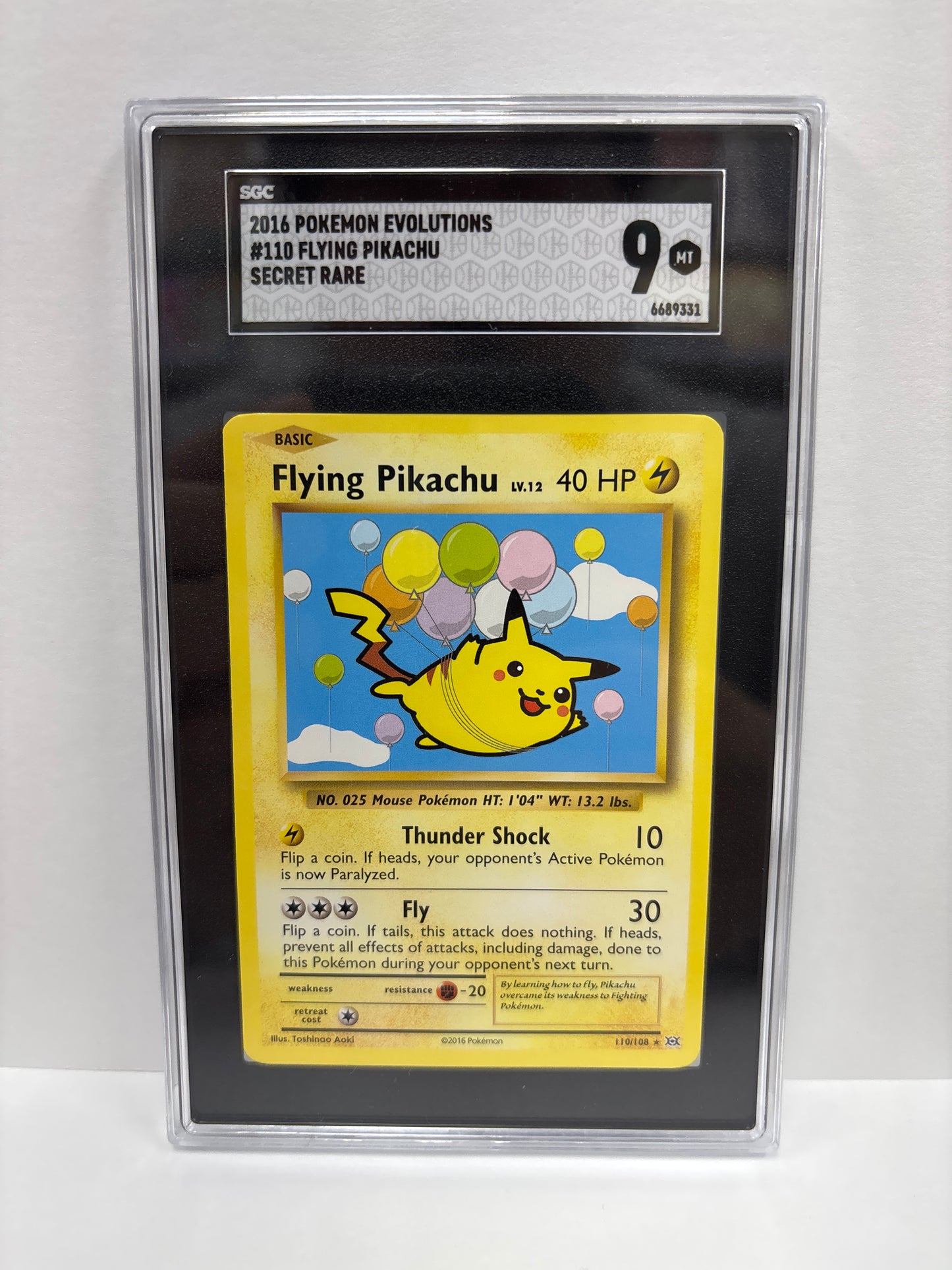 Pokemon Flying Pikachu 110/108 (2016) SGC 9