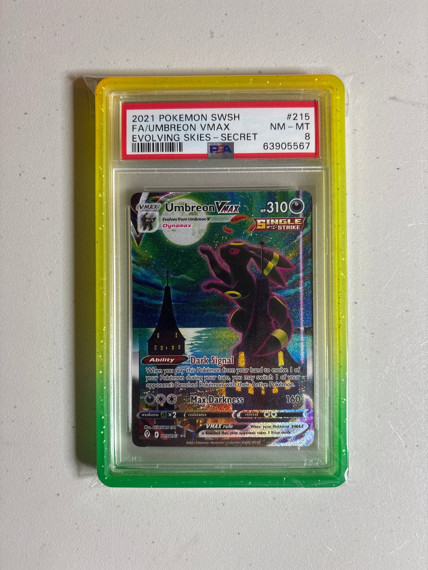 Pokemon Umbreon VMAX 215/203 PSA 8