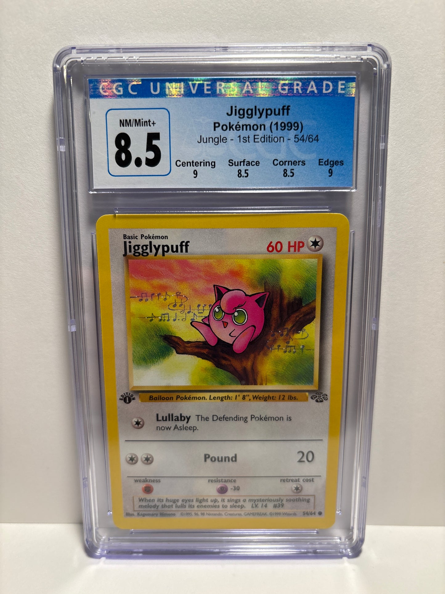 Pokemon Jigglypuff 54/64 1st Edition CGC 8.5