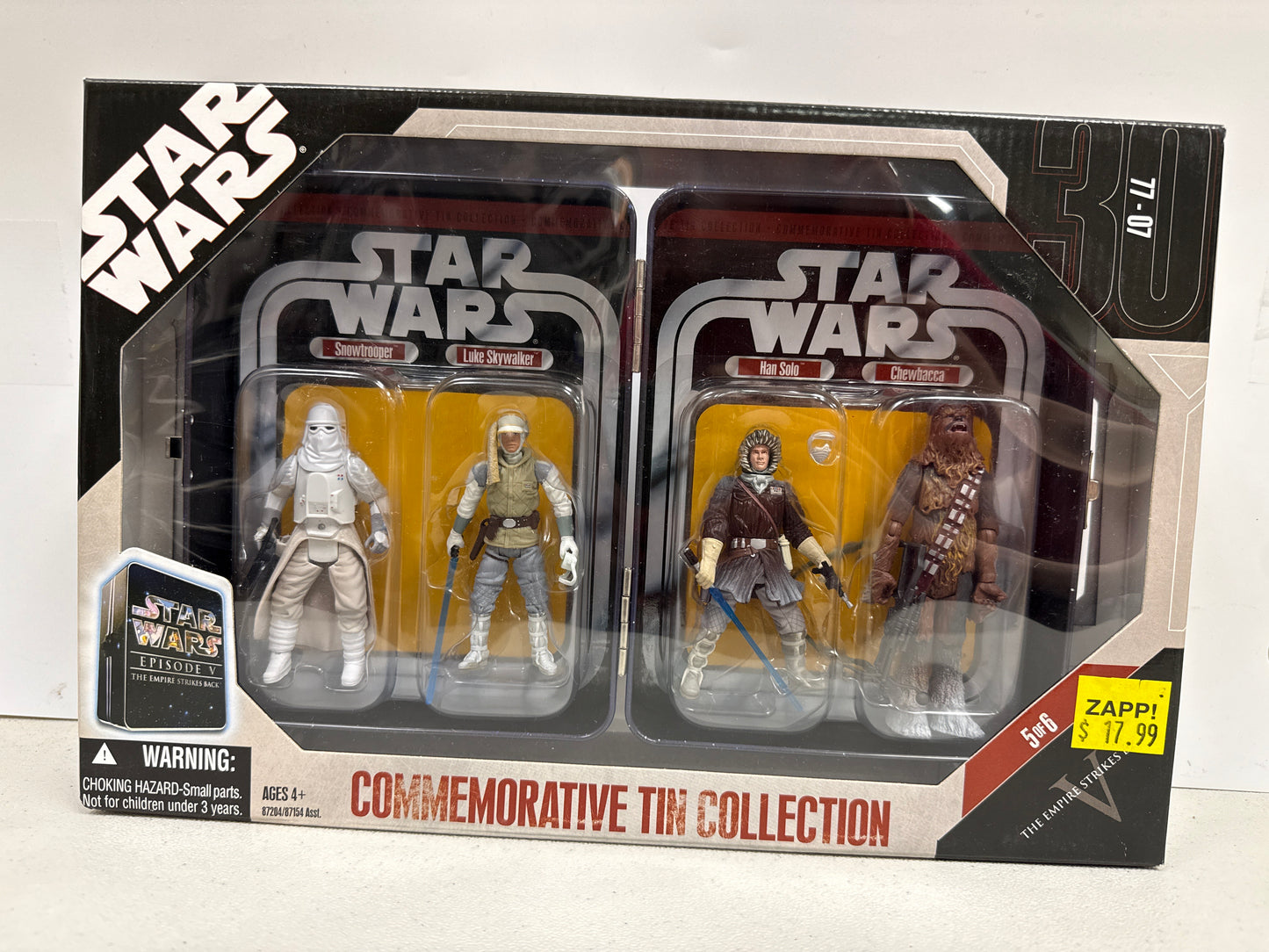 Star Wars Commemorative Tin Collection Empire Strikes Back - Snowtrooper Luke Skywalker Han Solo Chewbacca