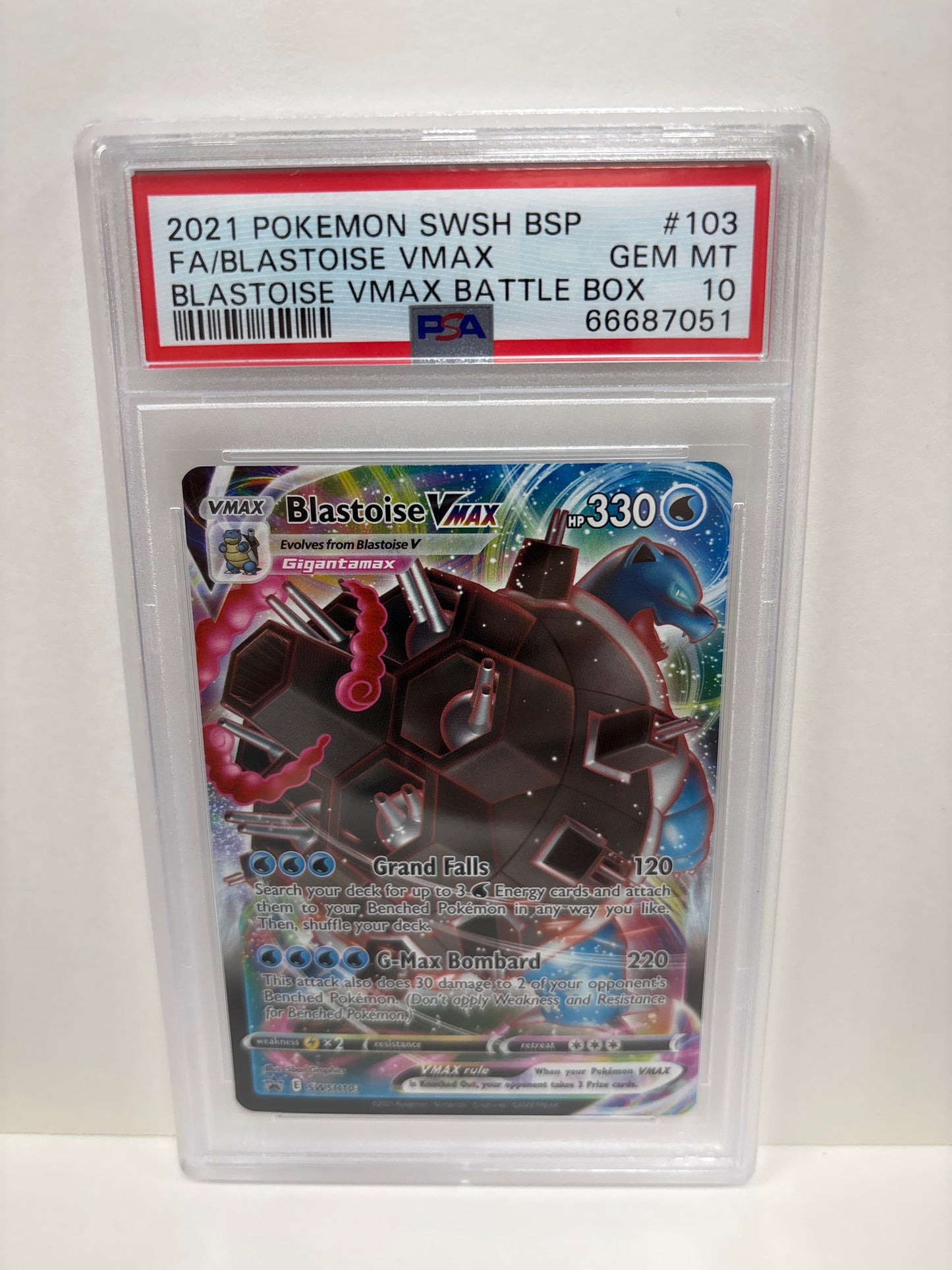 Pokemon Blastoise VMAX SWSH103 PSA 10
