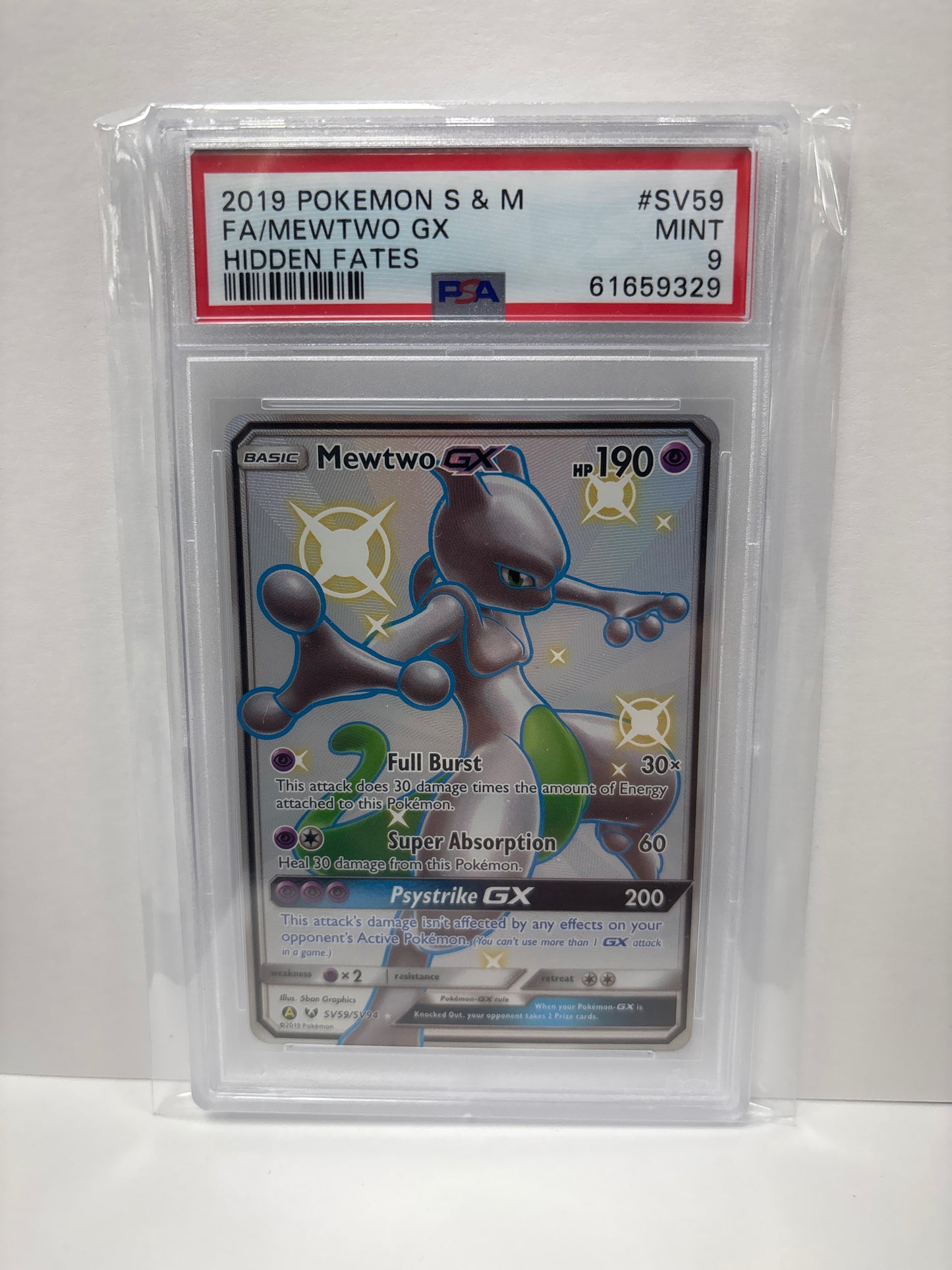 Pokemon Mewtwo GX SV59/SV94 PSA 9