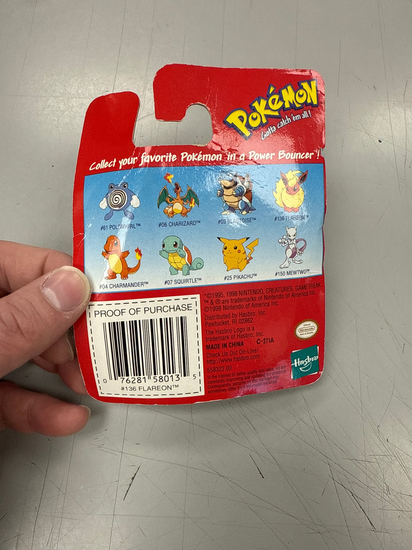 Pokémon Flareon Power Bouncer Vintage 1998 Hasbro