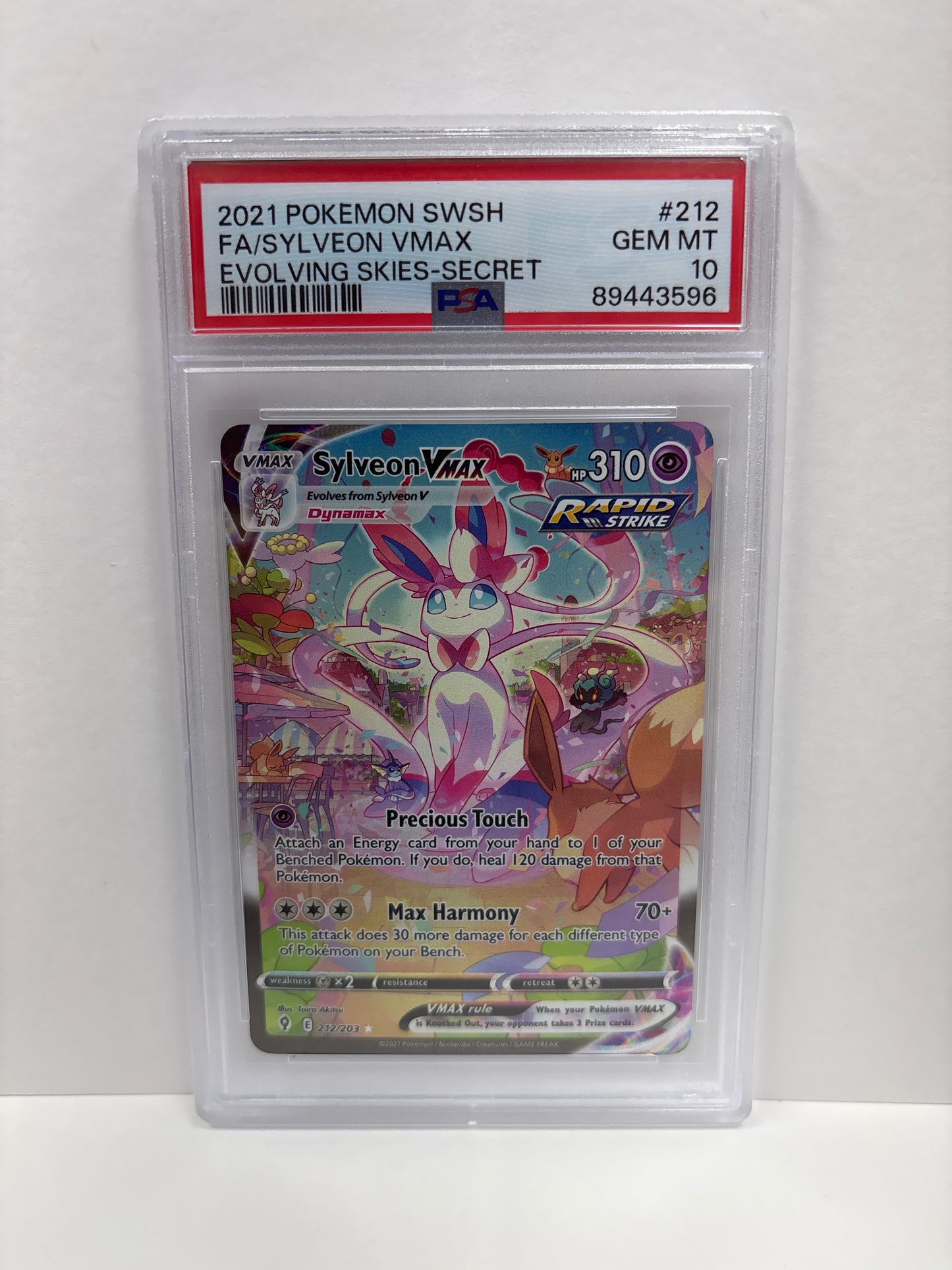 Pokemon Sylveon VMAX 212/203 PSA 10