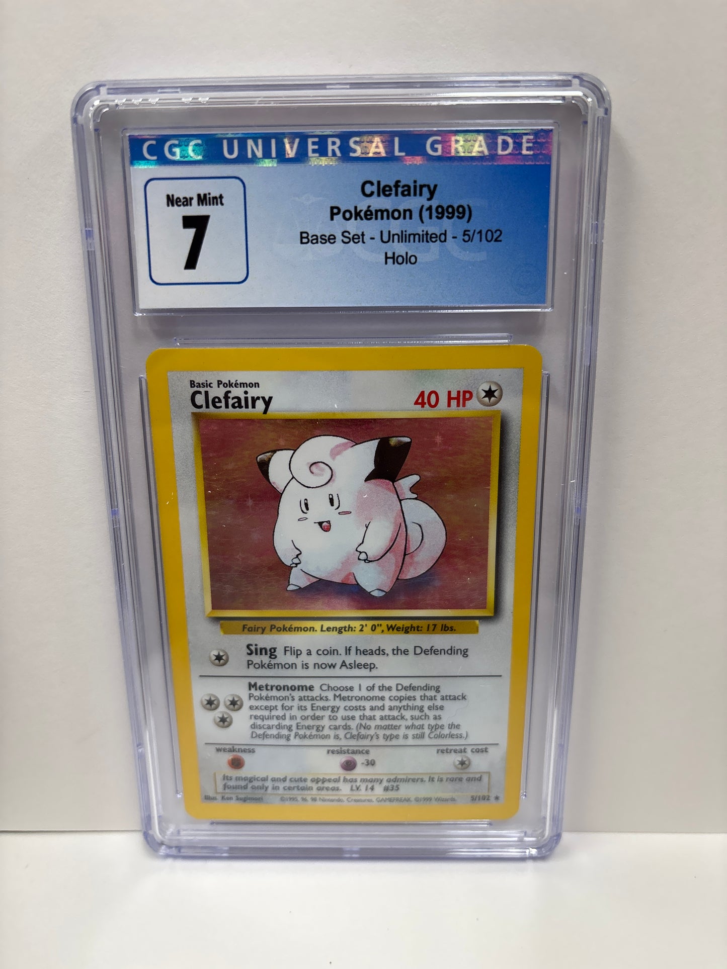 Pokemon Clefairy 5/102 (1999) CGC 7