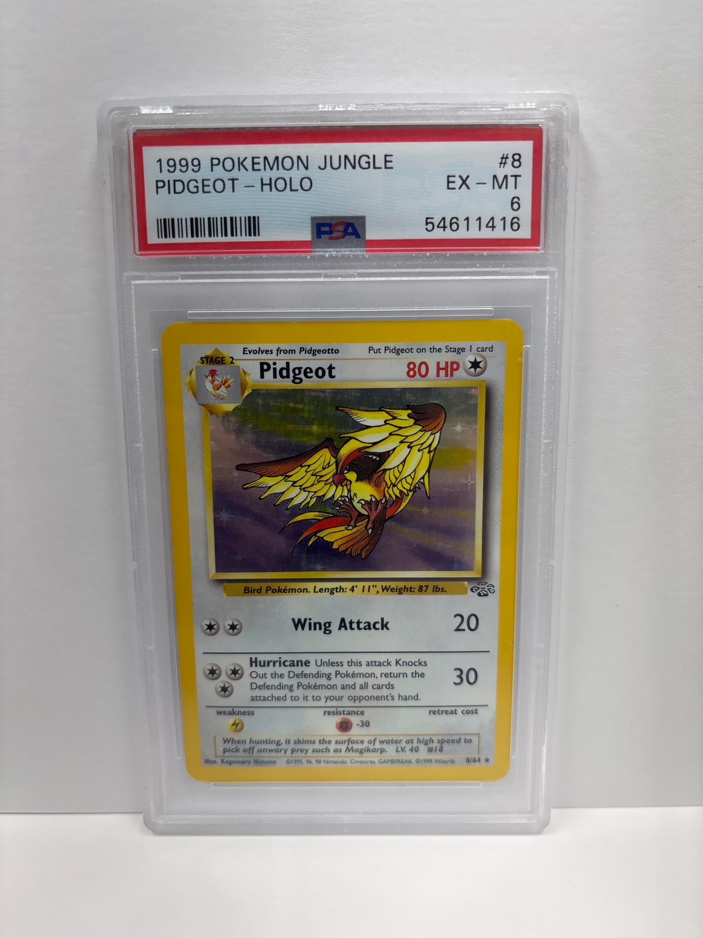 Pokemon Pidgeot 8/64 PSA 6 (Scratches on Slab)