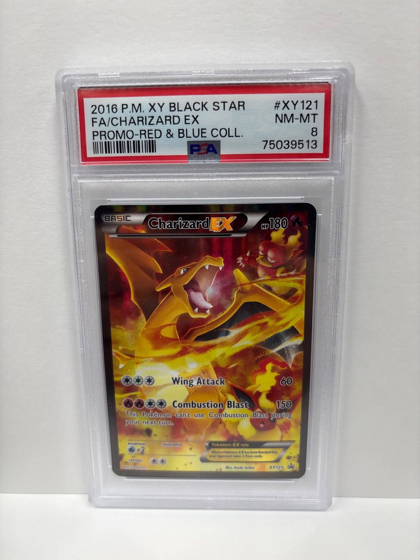 Pokemon Charizard EX XY121 PSA 8