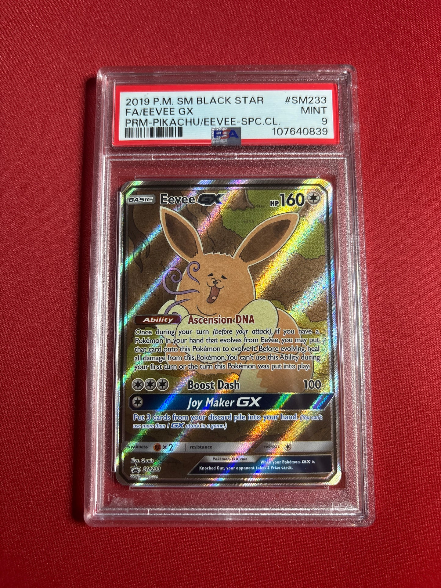 Pokemon Eevee GX SM233 PSA 9