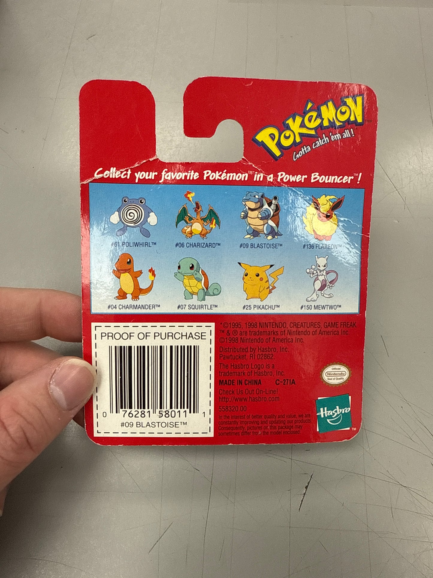 Pokémon Blastoise Power Bouncer Vintage 1998 Hasbro