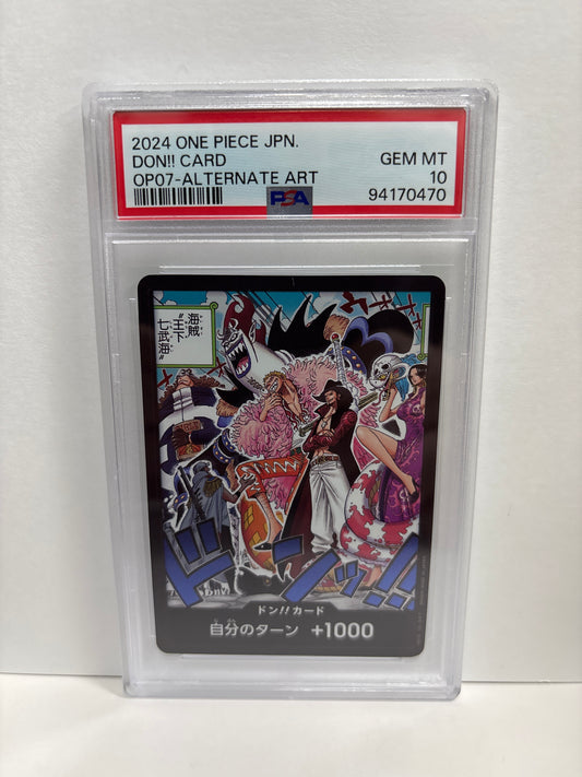 One Piece TCG JP DON!! Card OP07 Alt Art PSA 10