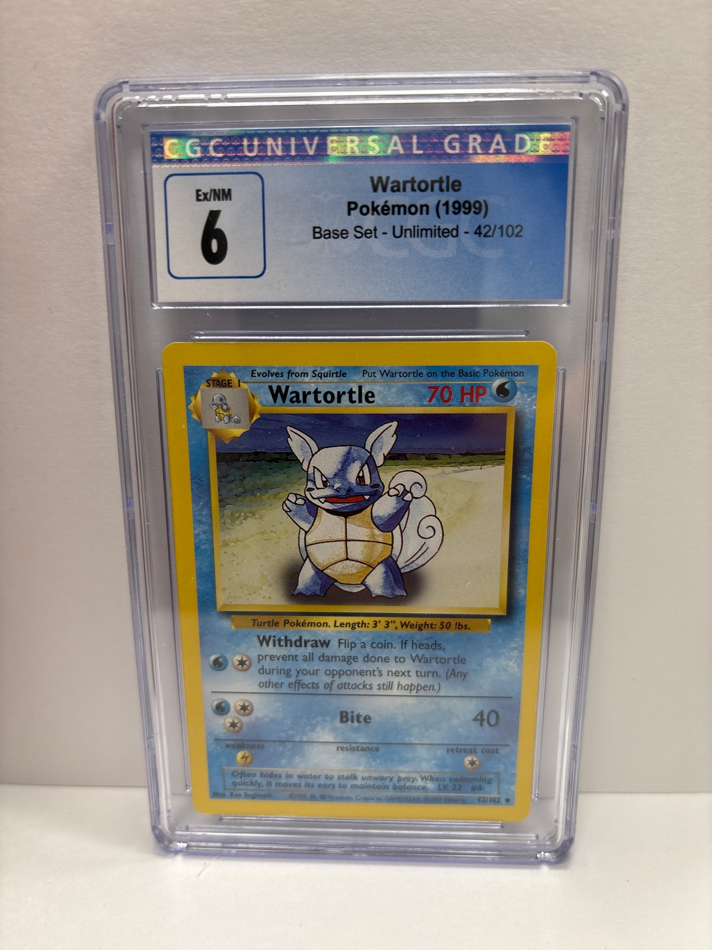 Pokemon Wartortle 42/102 (1999) CGC 6