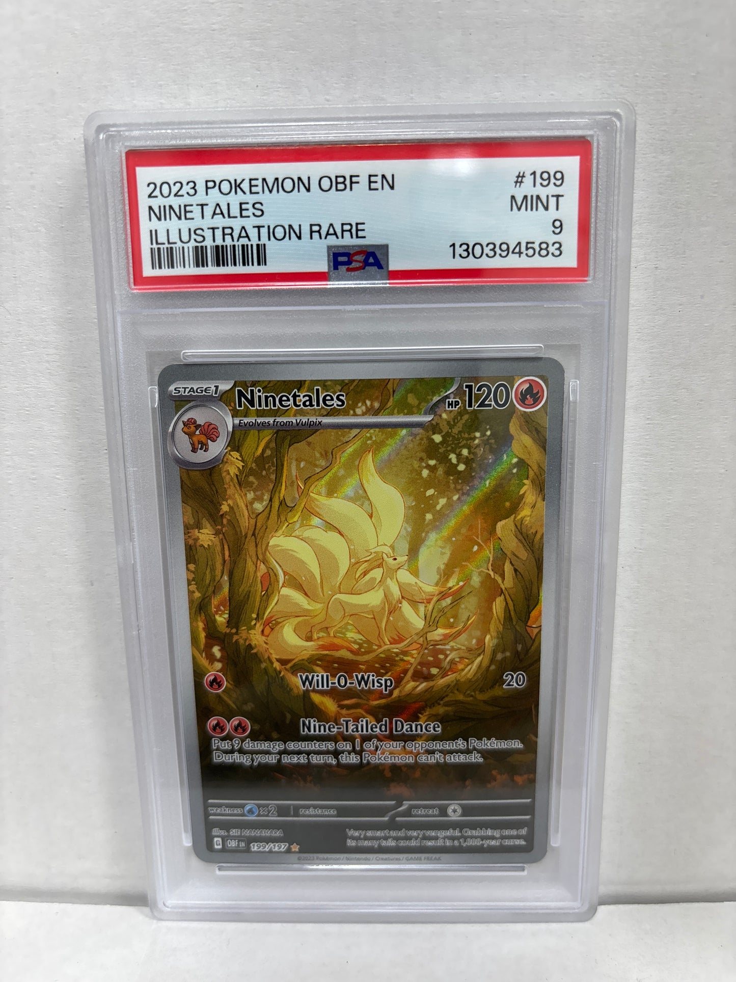 Pokemon Ninetales 199/197 PSA 9