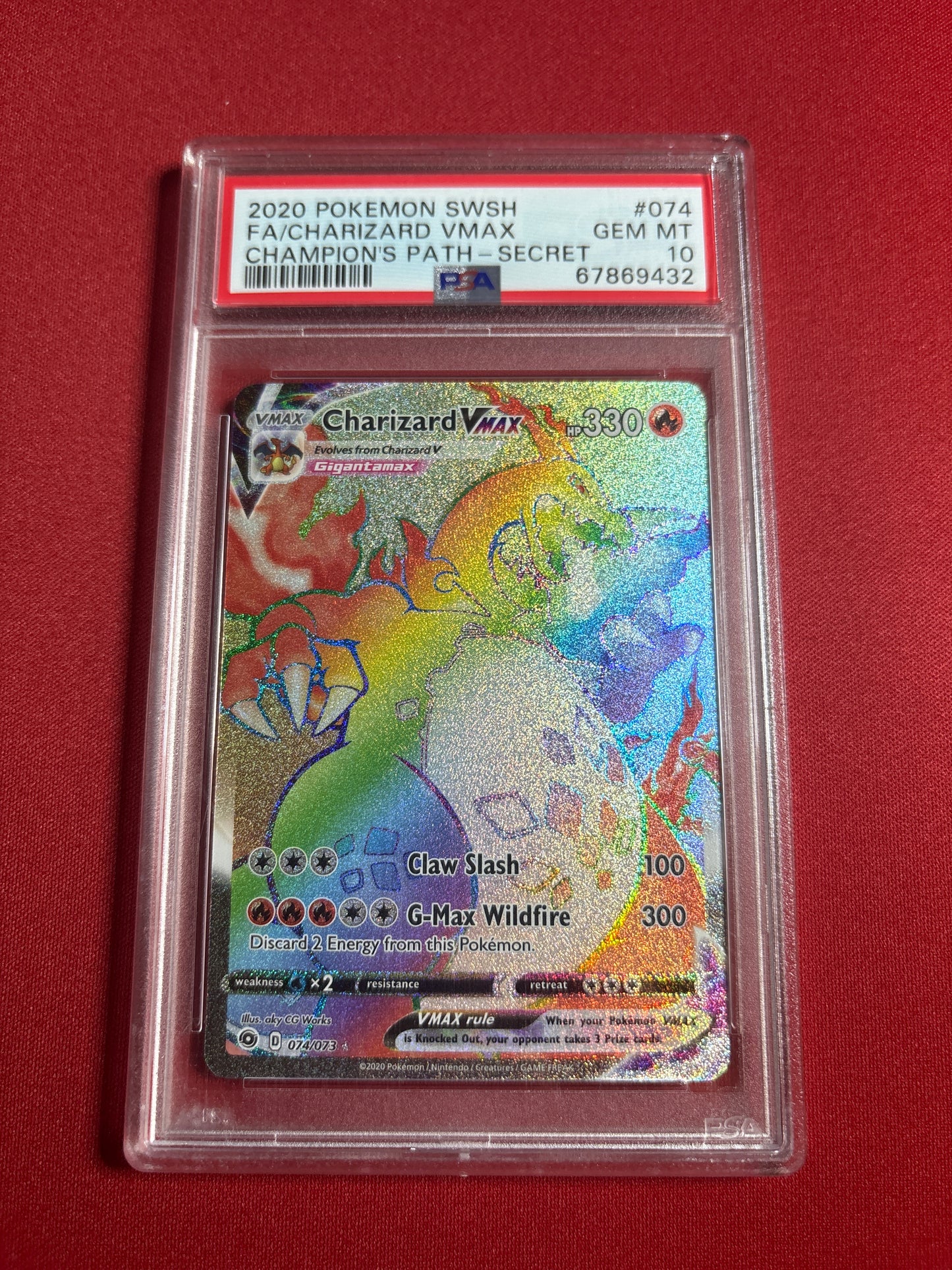 Pokemon Charizard VMAX 074/073 PSA 10