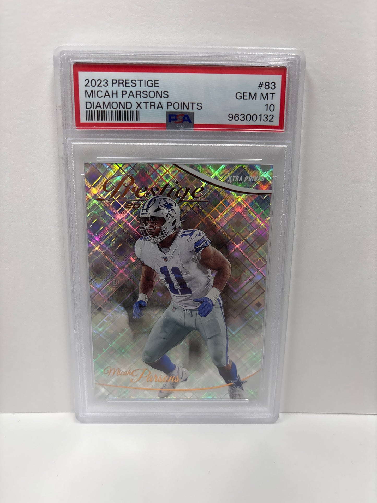 2023 Prestige Micah Parsons #83 Diamond Xtra Points PSA 10