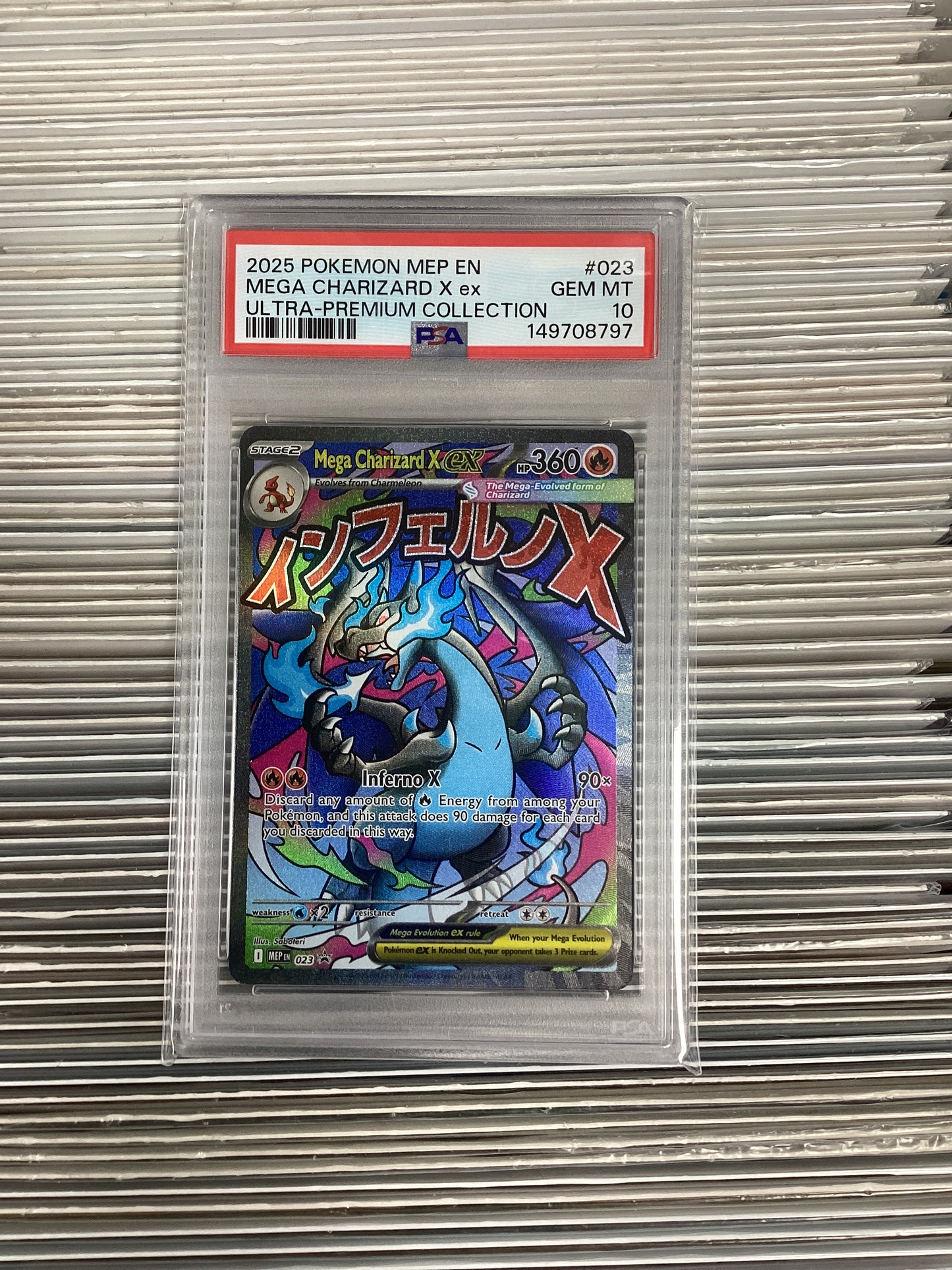 Pokemon Mega Charizard X ex 023 PSA 10