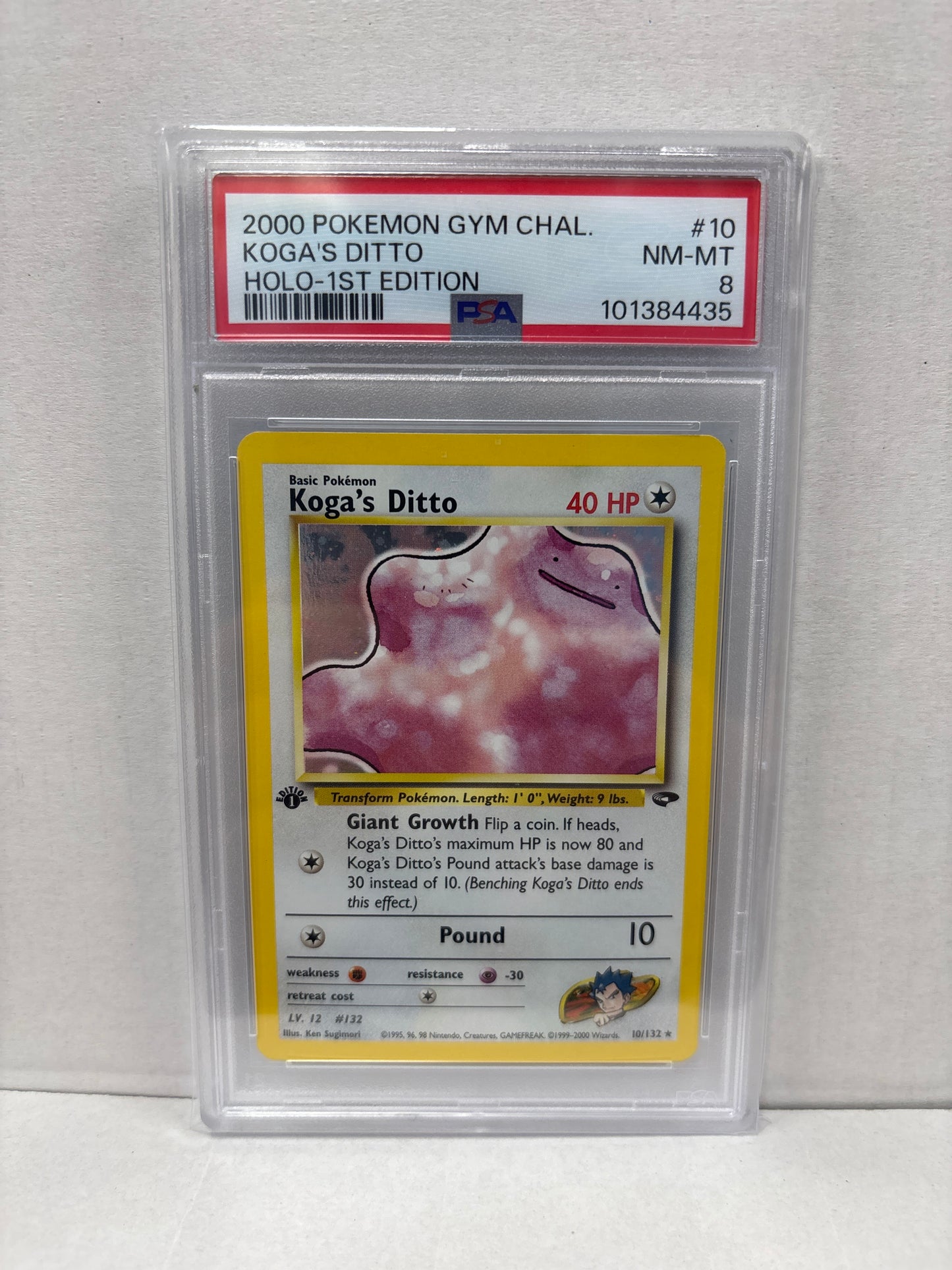 Pokemon Koga’s Ditto 10/132 1st Edition PSA 8
