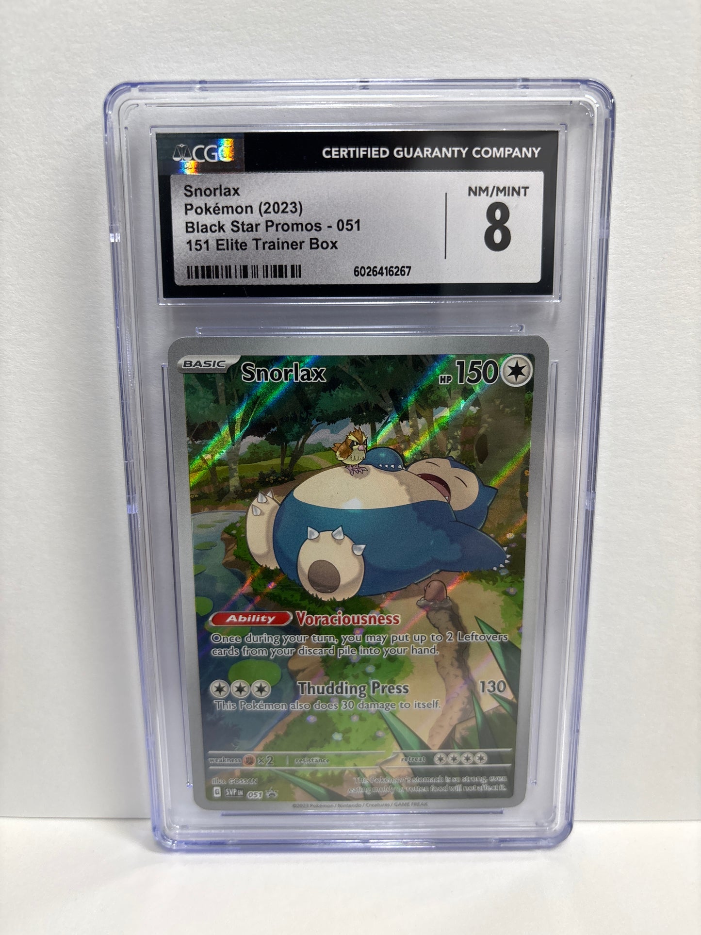 Pokemon JP Snorlax 051 PROMO CGC 8